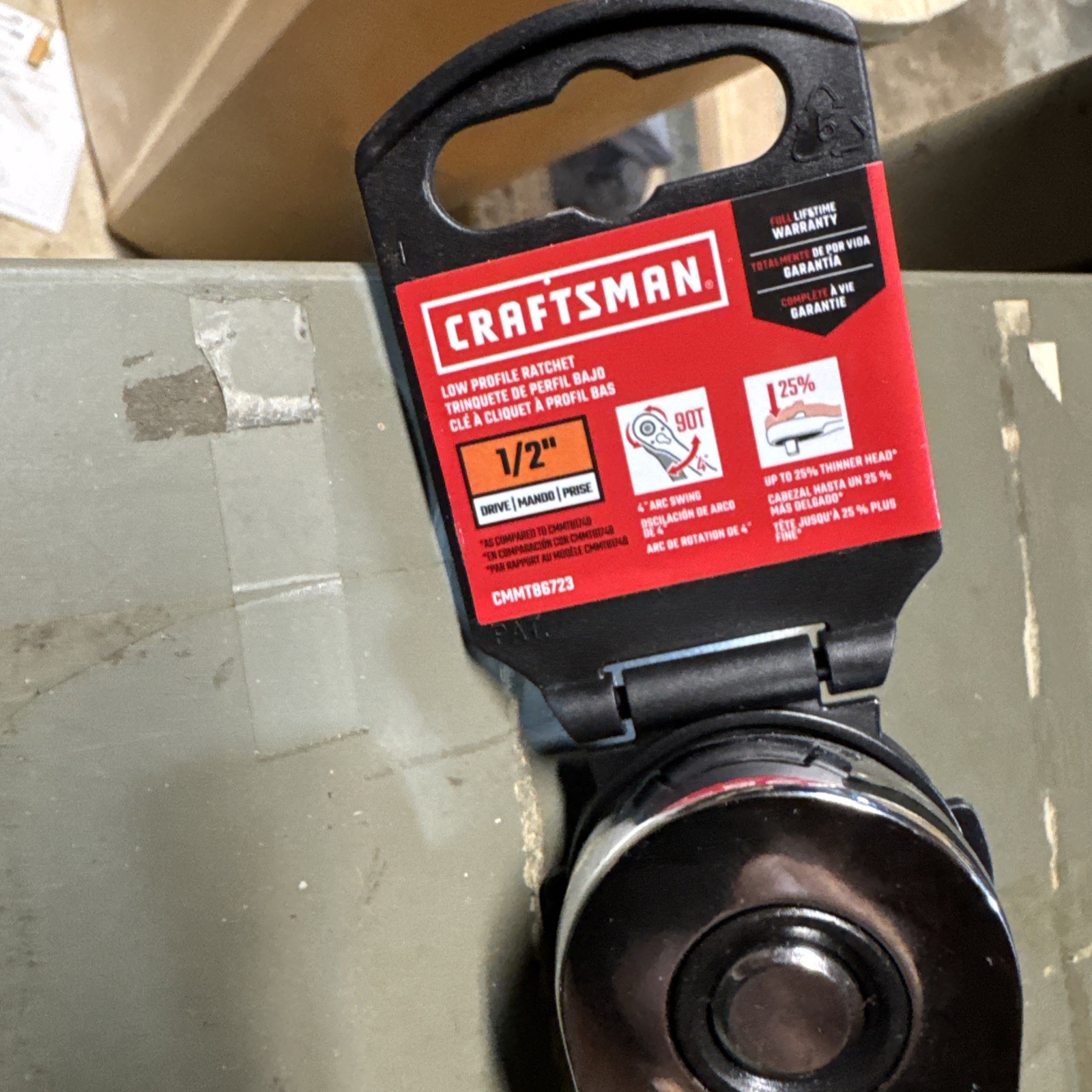 NEW CRAFTSMAN® 1/2-inch Drive 90 TOOTH! CMMT86723 Low Profile Ratchet