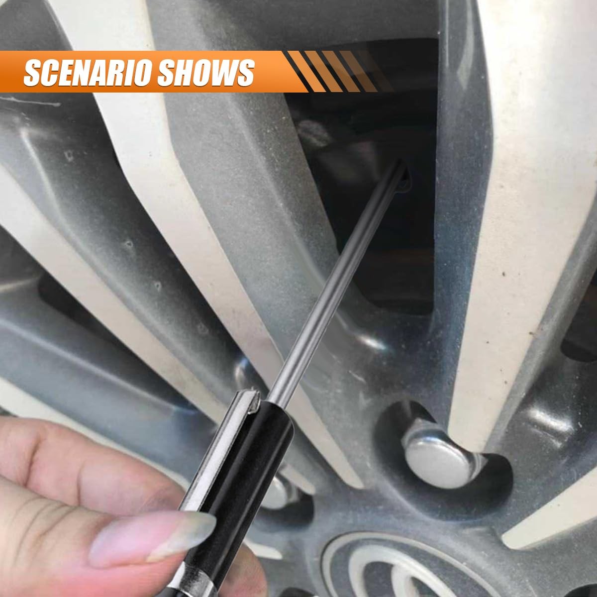 Brake Pad Thickness Gauge Measure Tool Pen Scale Tire Tread Depth Car Tester