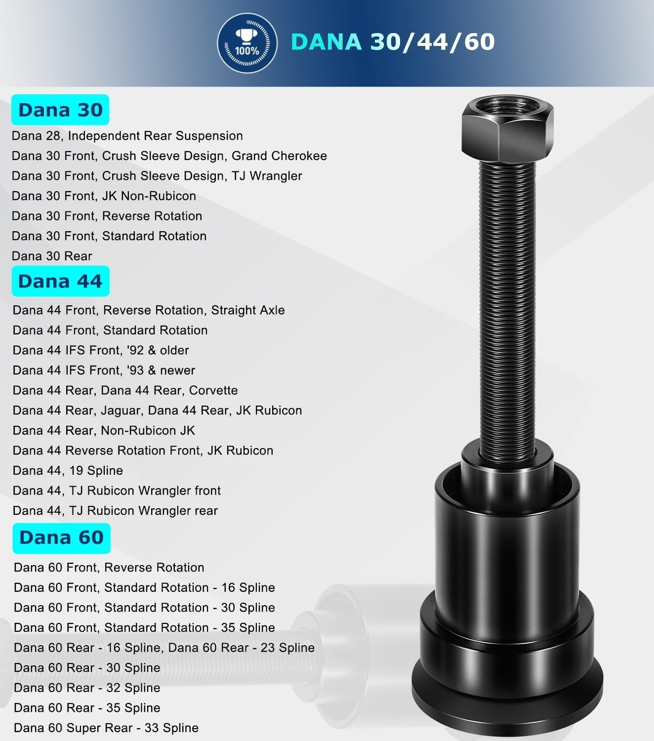 Heavy-Duty Inner Axle Seal Installation Tool – Corrosion-Resistant Design