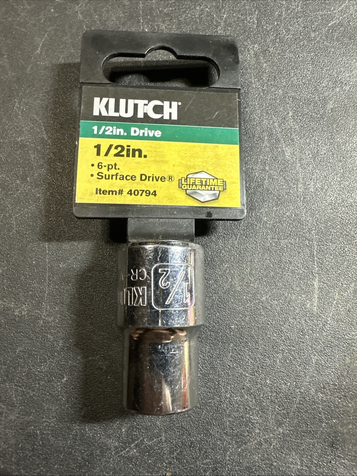 New Klutch 1/2 Drive 6pt 1/2” Chrome Sae Socket
