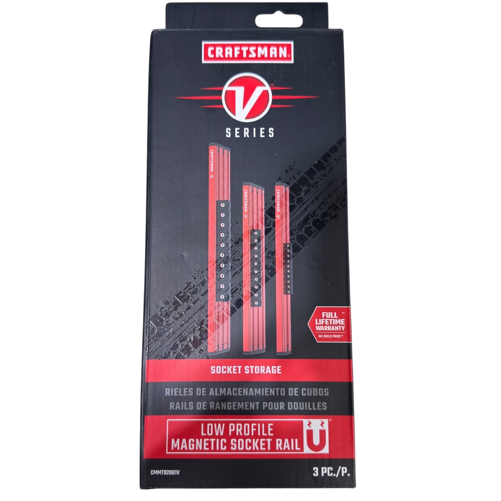 CRAFTSMAN V-SERIES Socket Organizer, Magnetic, Orange, 3 Piece (CMMT92001V)