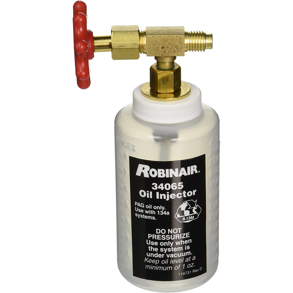 Robinair 34065 R-134a Oil Injector w/ 1/2″ Acme Fitting