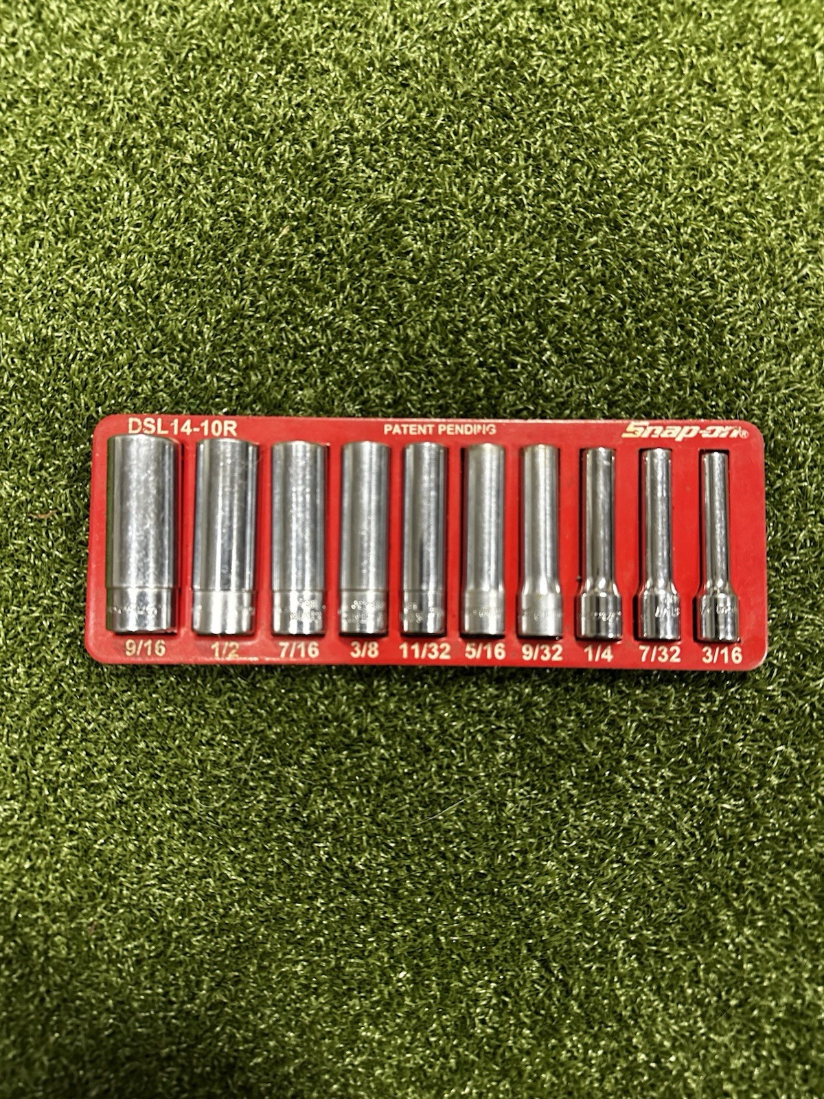 Snap On 1/4” STM Drive Deep Well Socket Set 6 Point SAE With DSL14-10R Tray