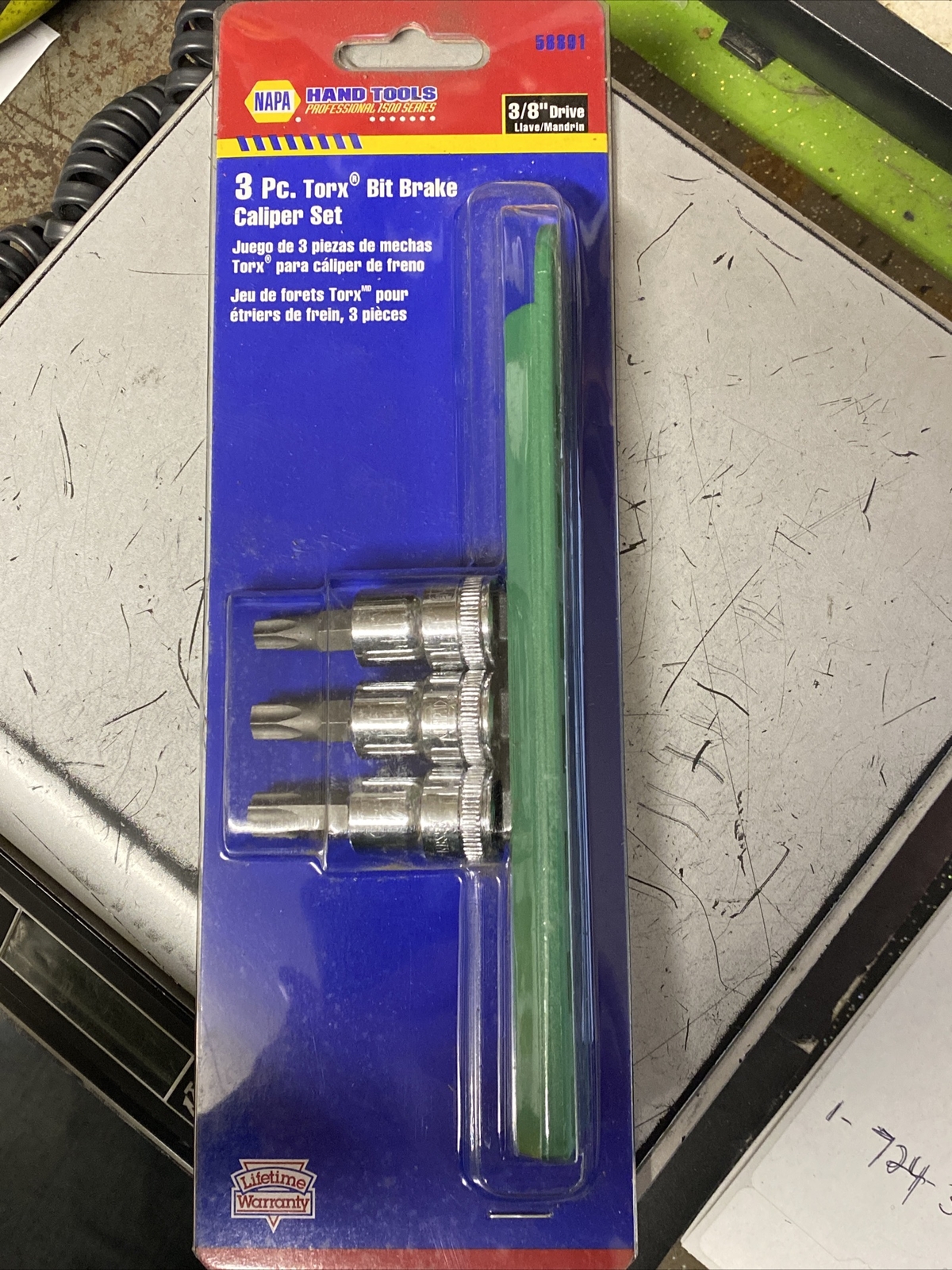 NAPA Tools, Part #58891, 3 Piece Torx Bit Brake Caliper Set, 3/8″ Drive