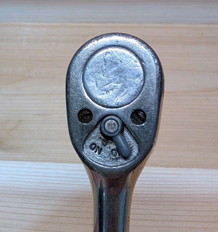 Snap-On F710D 3/8» Drive Standard Handle 7 1/2” Chrome Ratchet Vintage