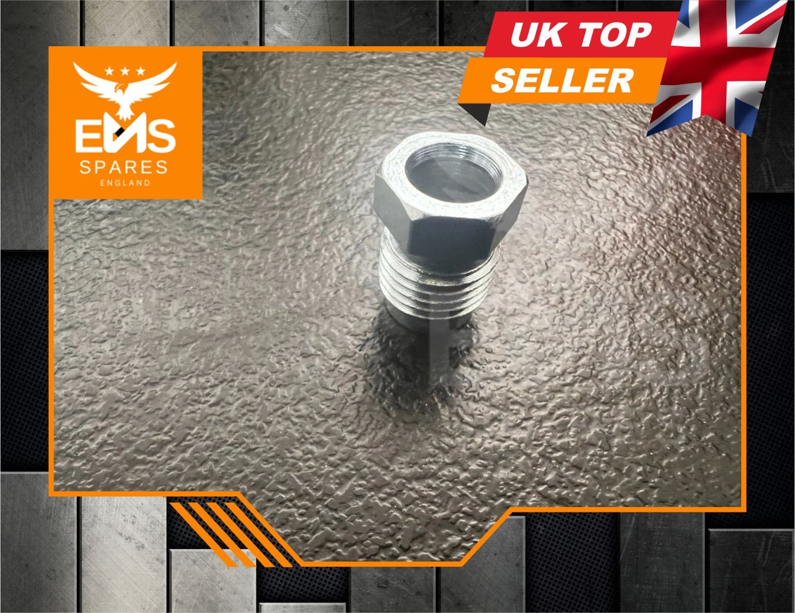 Brake Pipe Male Union Fittings 1/2″ x 20 UNF for 5/16″ Pipe Thread Steel – 15x