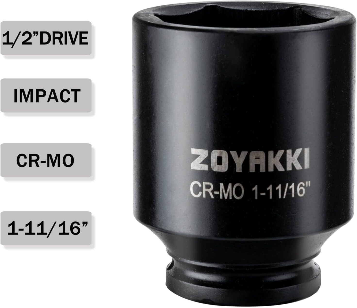 1-11/16″ Deep Impact Socket – Corrosion-Resistant, Easy to Read Markings