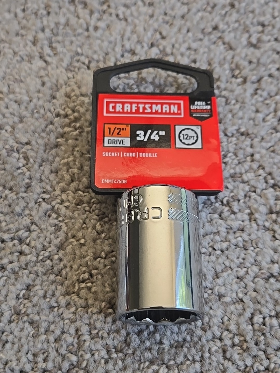 Craftsman 3/4″ 12 Point 1/2″ Drive Socket CMMT47508
