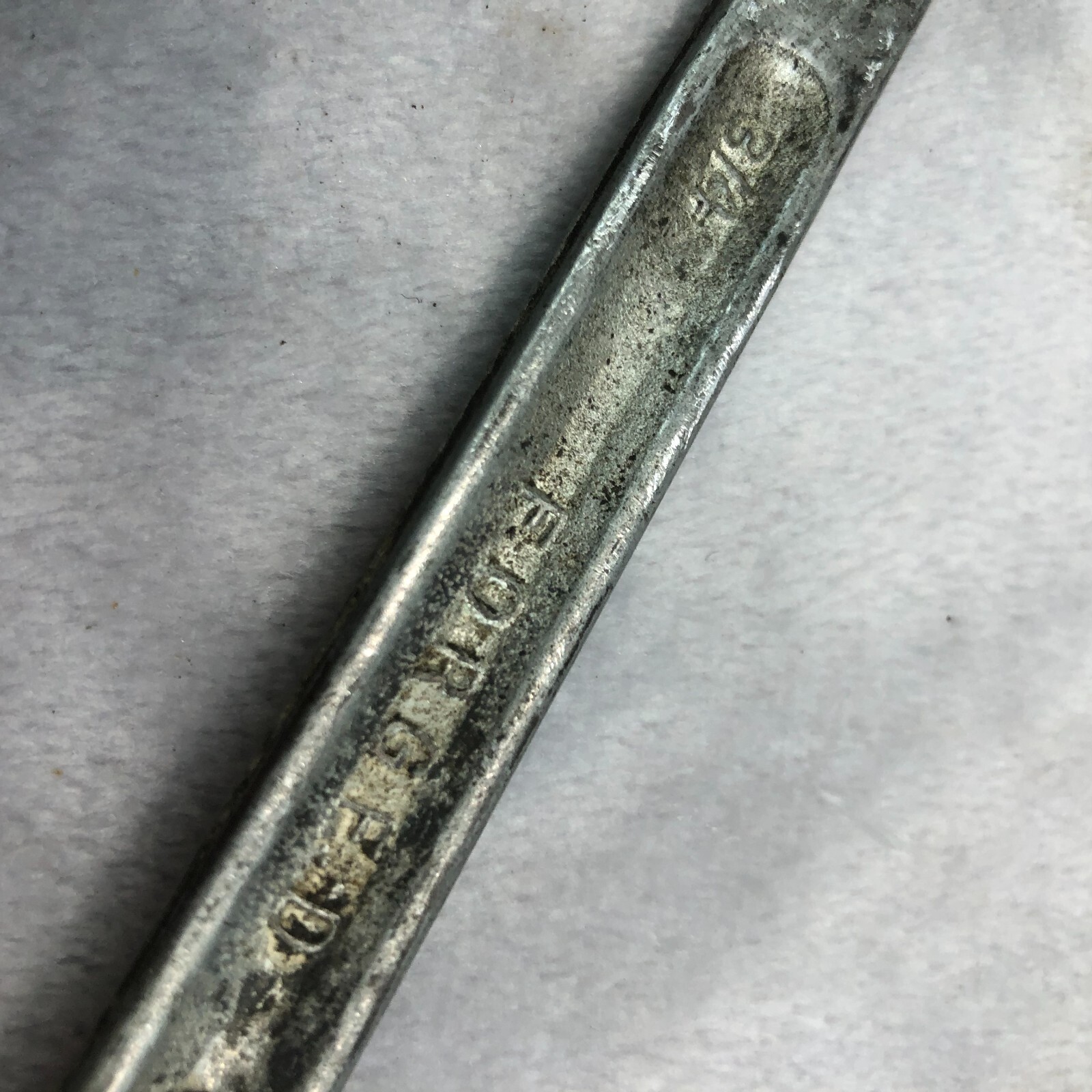 Vintage Unbranded No 25/32in X 3/4in Double Box End Offset Wrench Forged Steel