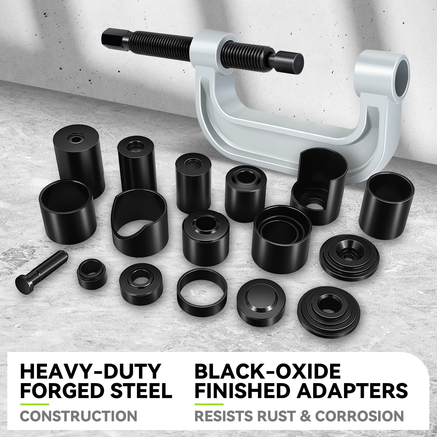 21Pcs 2/4WD Auto C-Press Ball Joint Service Remover Installer Adapter Tool Set