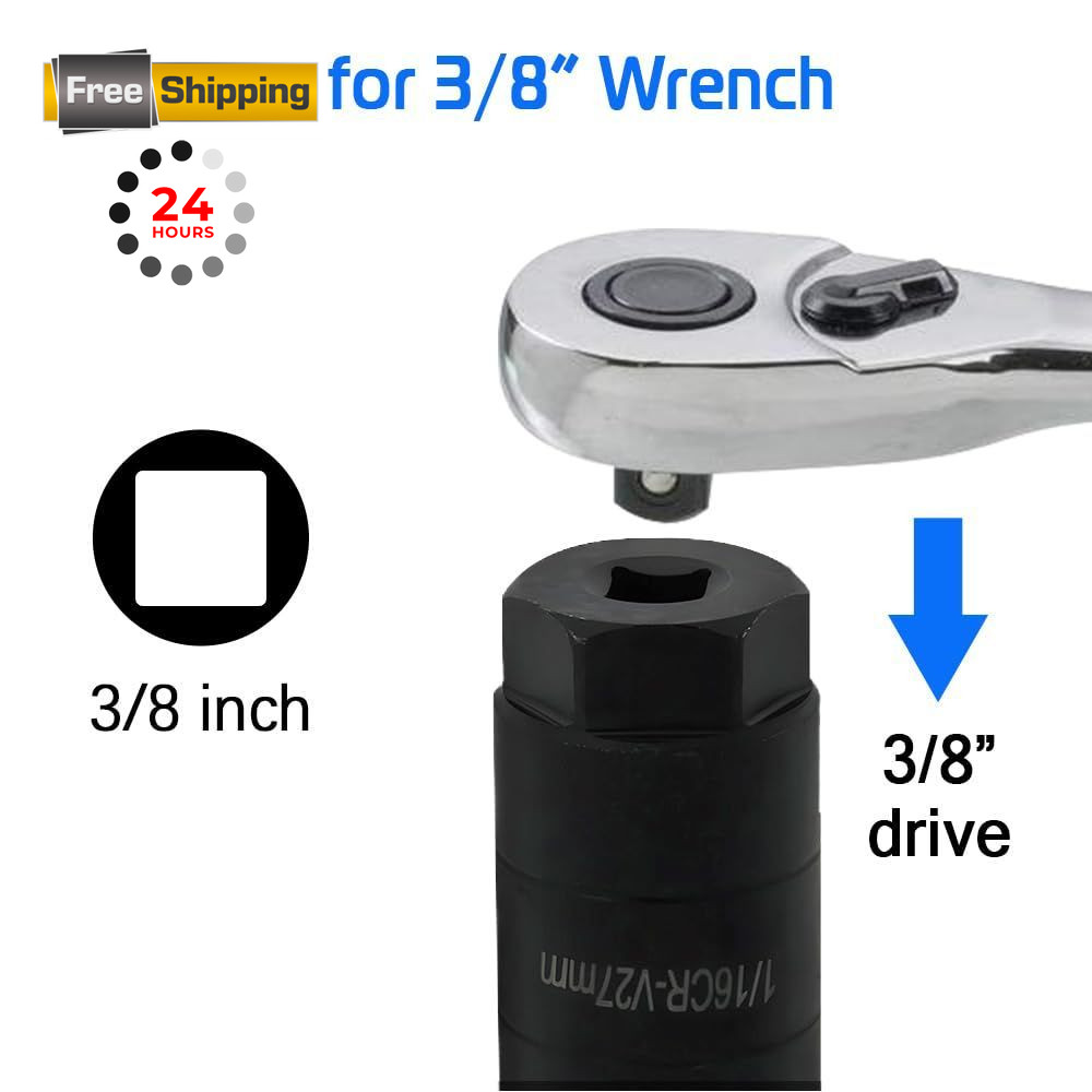 A ABIGAIL Oil Pressure Switch Socket, 1 1/16» x up to Onesize, Black