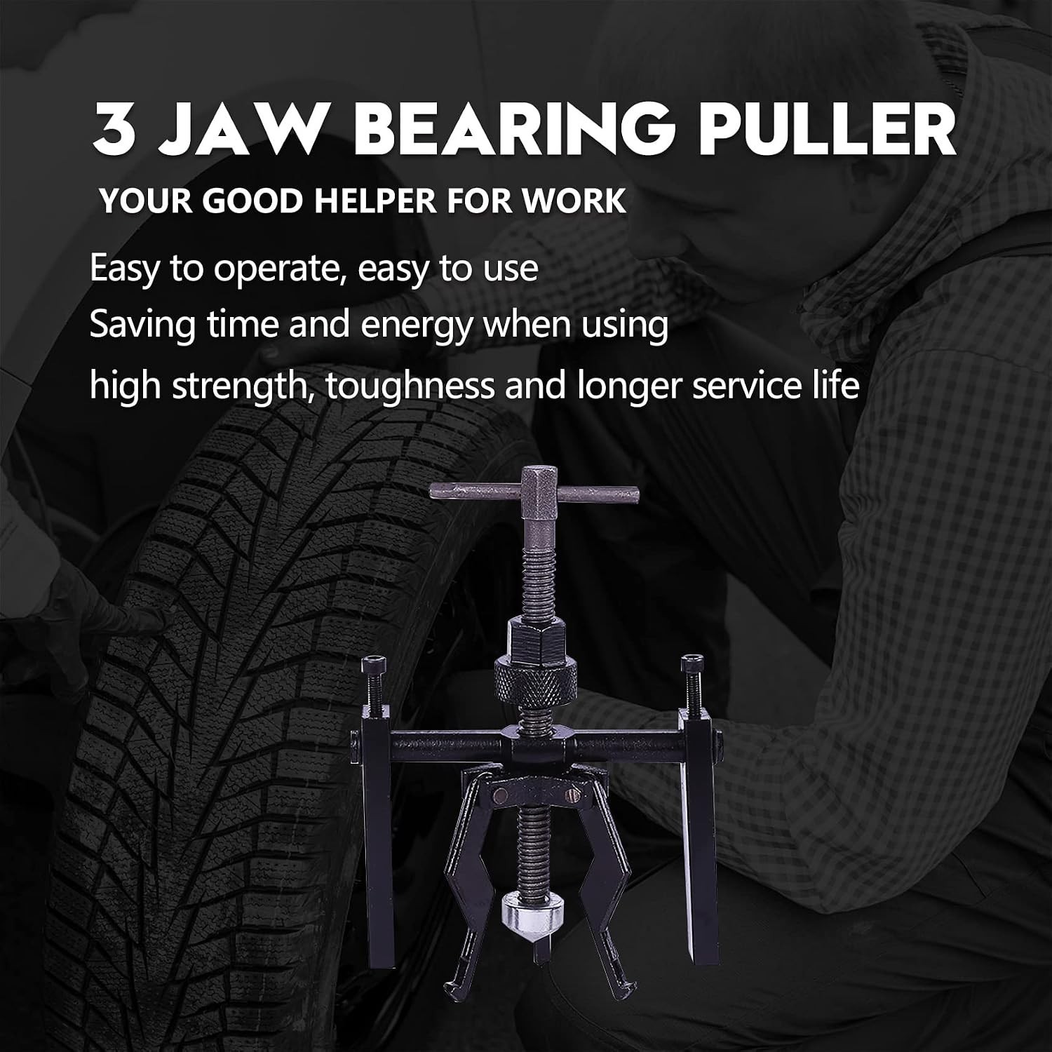 Sturdy 3 Jaw Pilot Bearing Puller for Efficient Automotive Maintenance – 1.7 lbs
