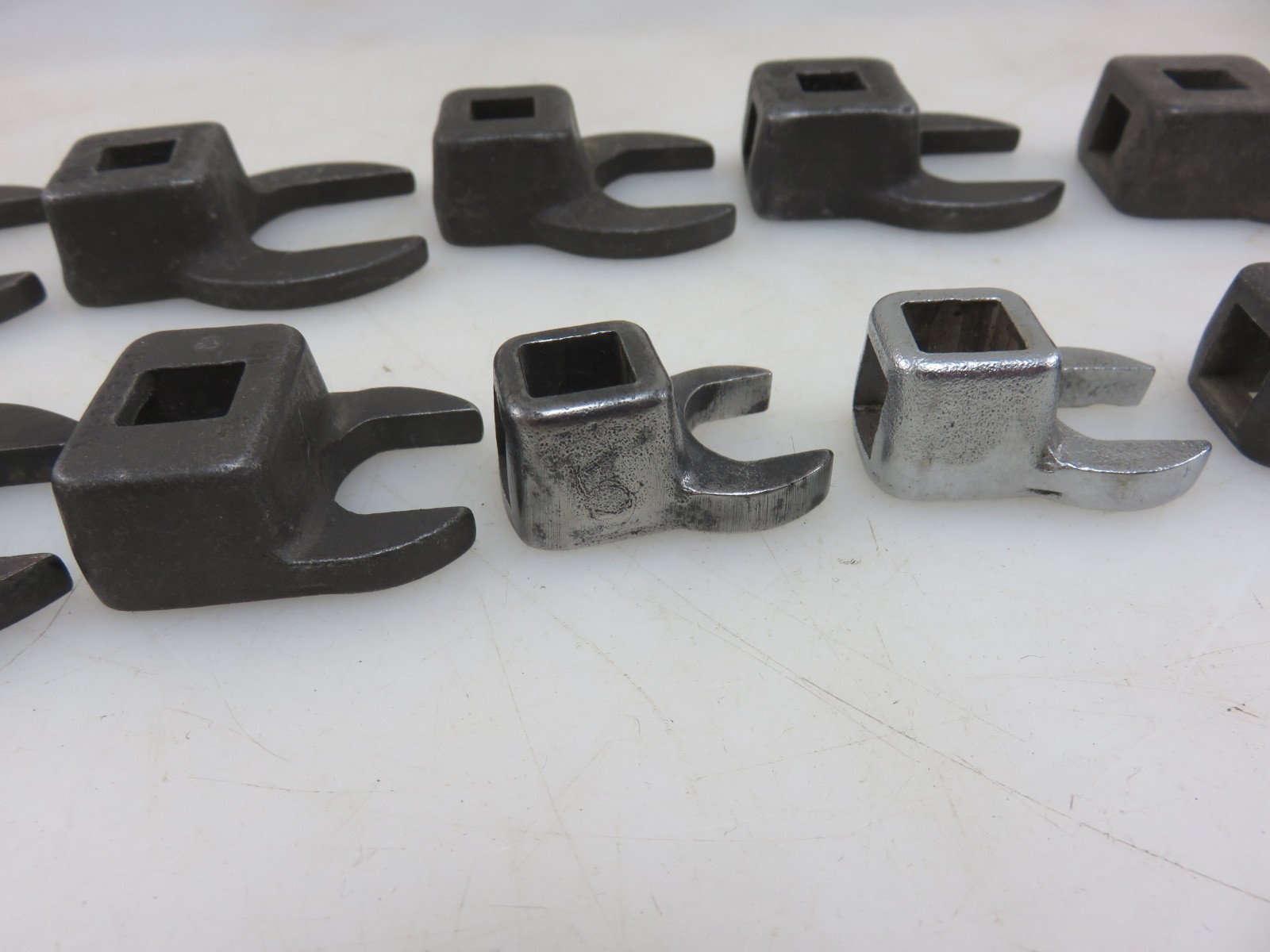 Snap-On Mixed Set Crowfoot Wrench Set 12pc Set 3/8″Dr. 3/8″-1-1/8″ Vintage USA
