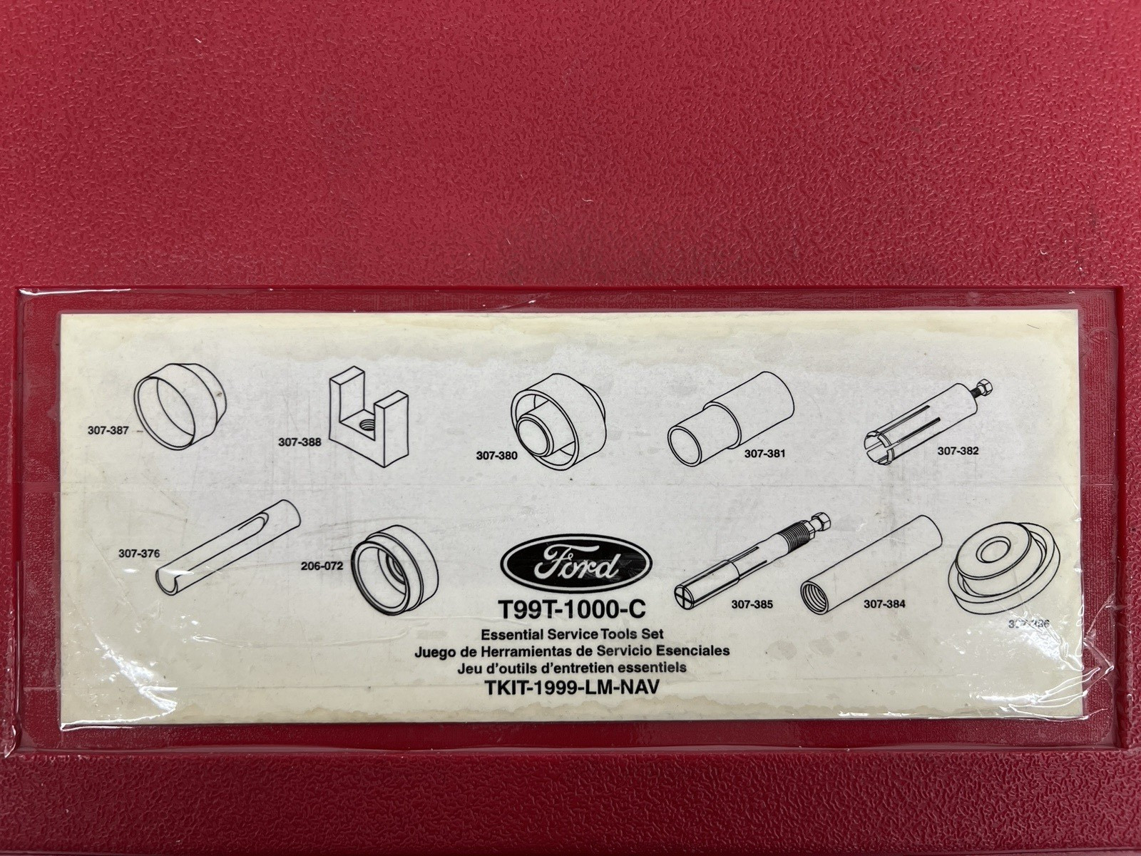 Ford Rotunda T99T-1000-C Tool Kit 307-S383 307-384 307-385 307-386 307-381 206