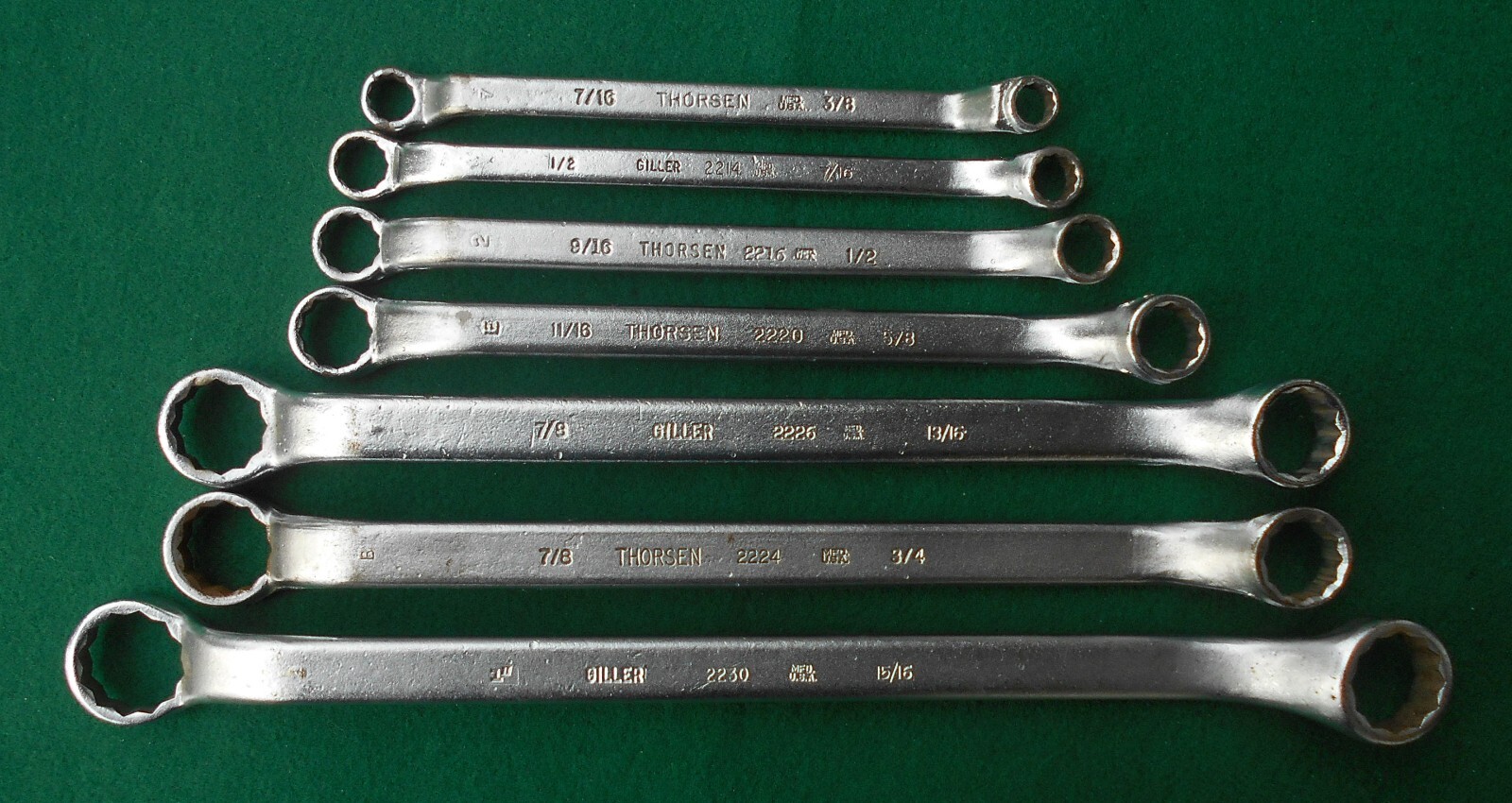 Thorsen Giller 7 pc Double End Box Wrench Set * CLOSE OUT! * FREE SHIPPING! *