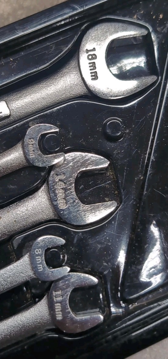 Vtg USA Craftsman V 5 @ Open End Wrench Set/ 18 16 14 12 11 10 9 8 7 & 6mm