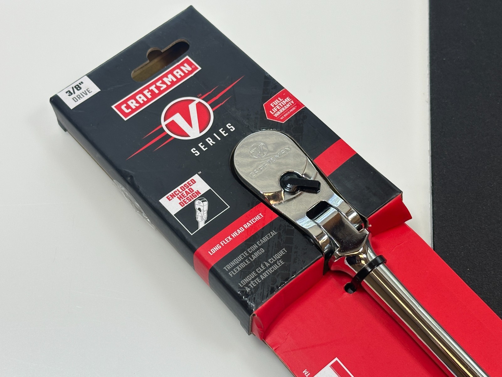 Craftsman V-Series (Discontinued) 3/8″ Drive Polished Chrome Flex Head Ratchet