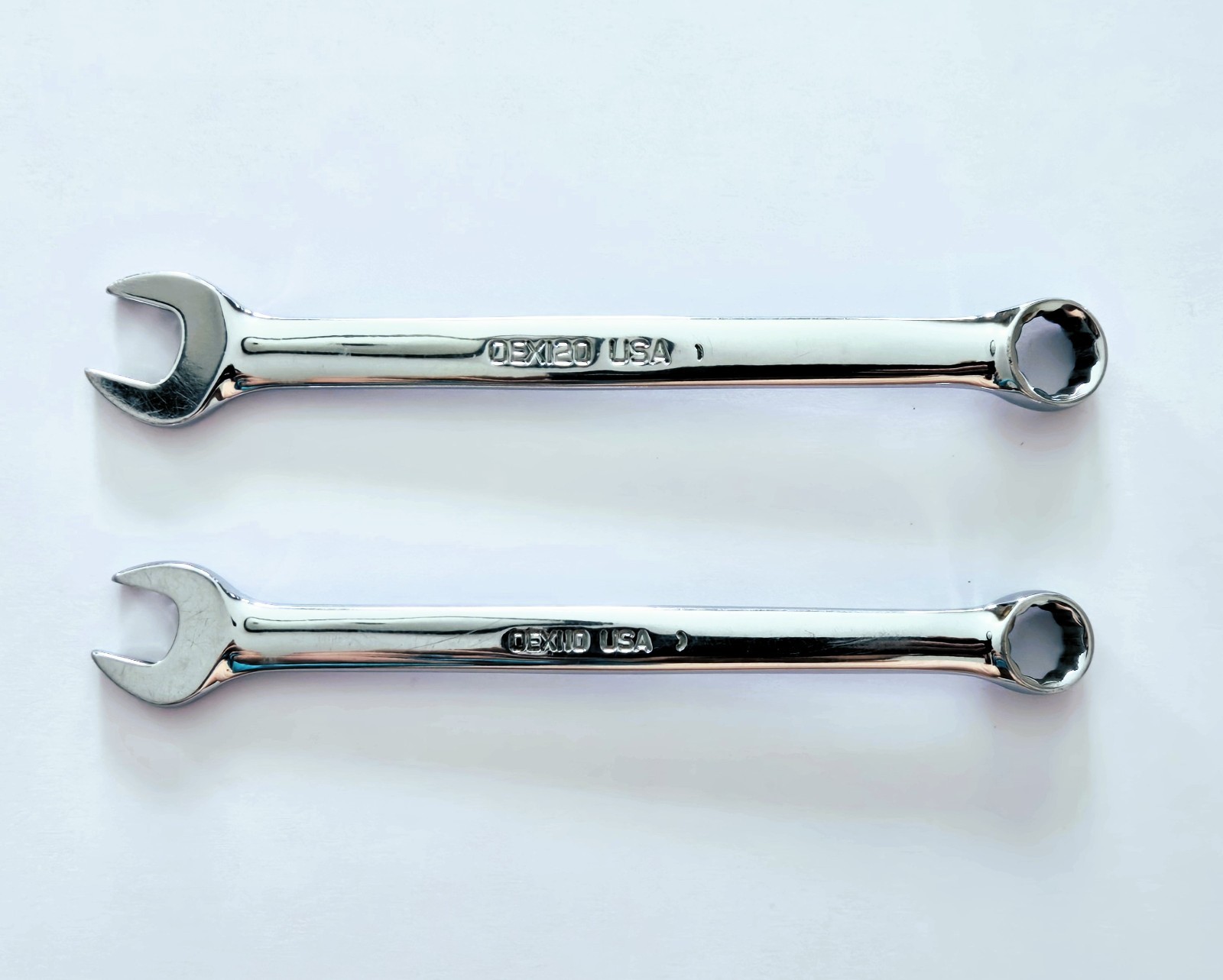 *Snap On SAE 12pt OEX110 & OEX120 Short Combination Wrench 11/32 & 3/8 2 Pieces*
