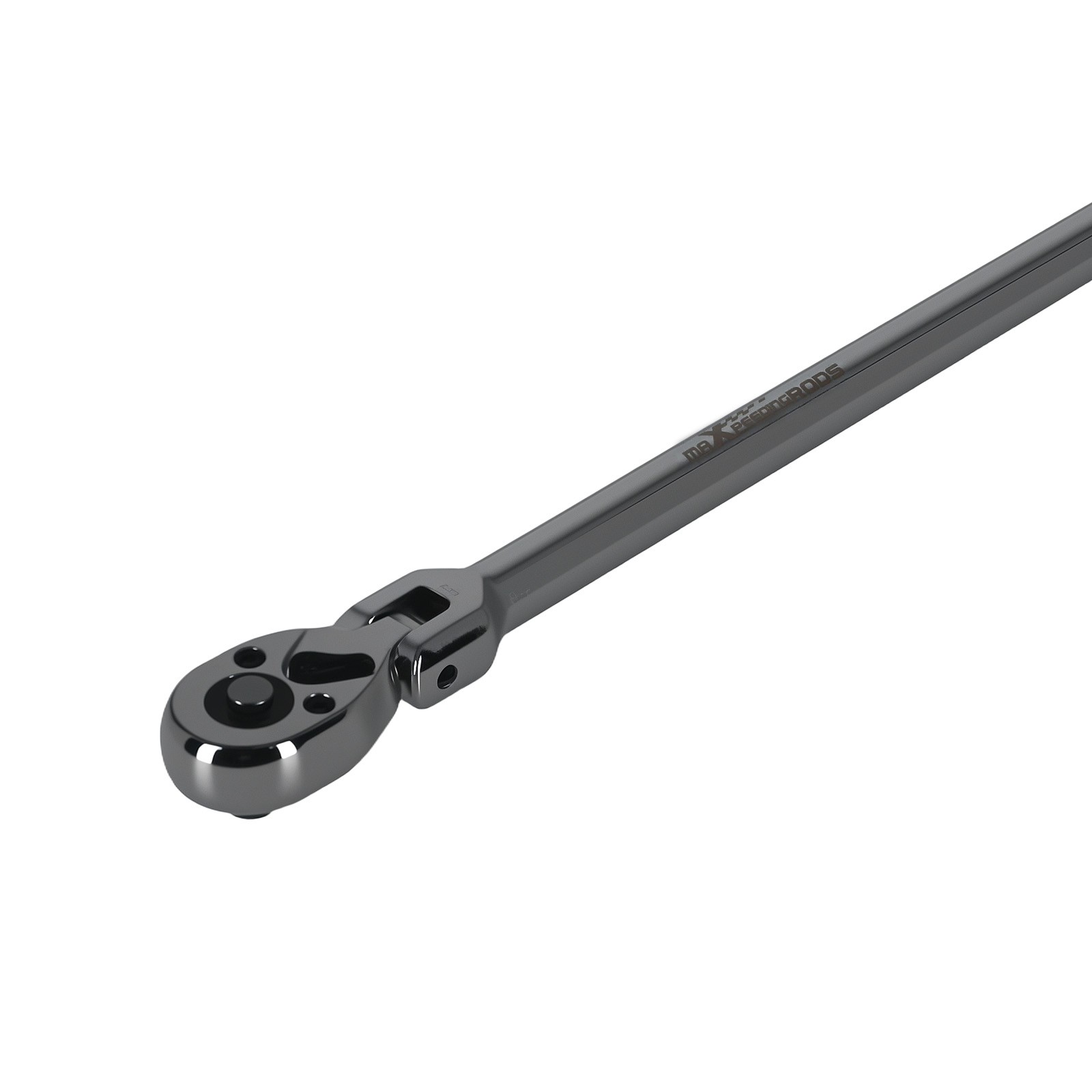 1/4in Drive Flexible Ratchet 72-Tooth Quick-Release 12in Long Handle Chrome
