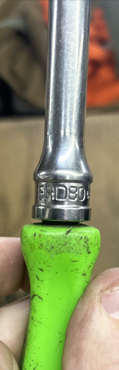 Snap-on Tools USA Yellow 3/8″ Drive Hard Grip Fixed Head Ratchet FHD80