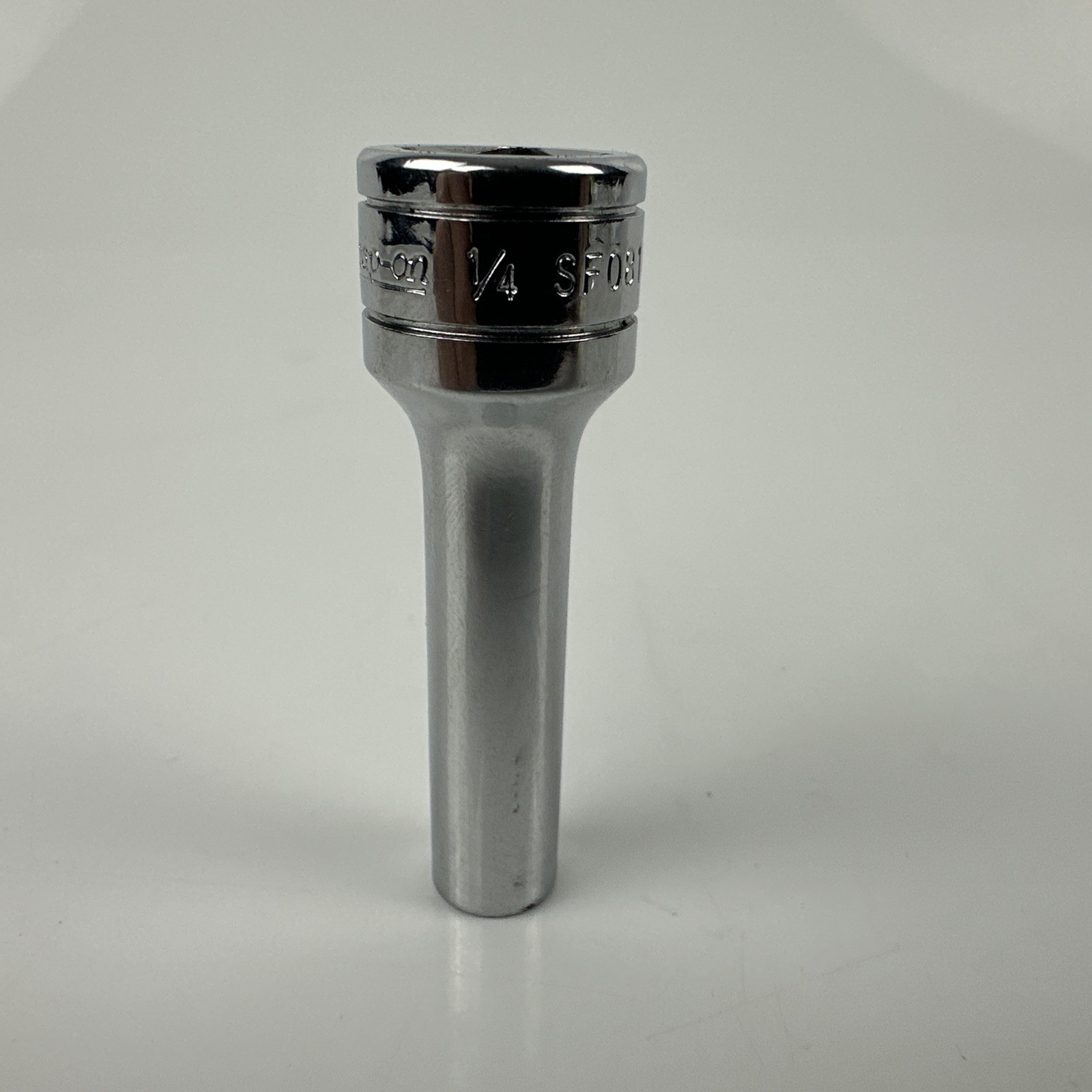 Snapon Tools 3/8” Drive 1/4” Chrome 12 Point Deep Well Socket SF081 USA
