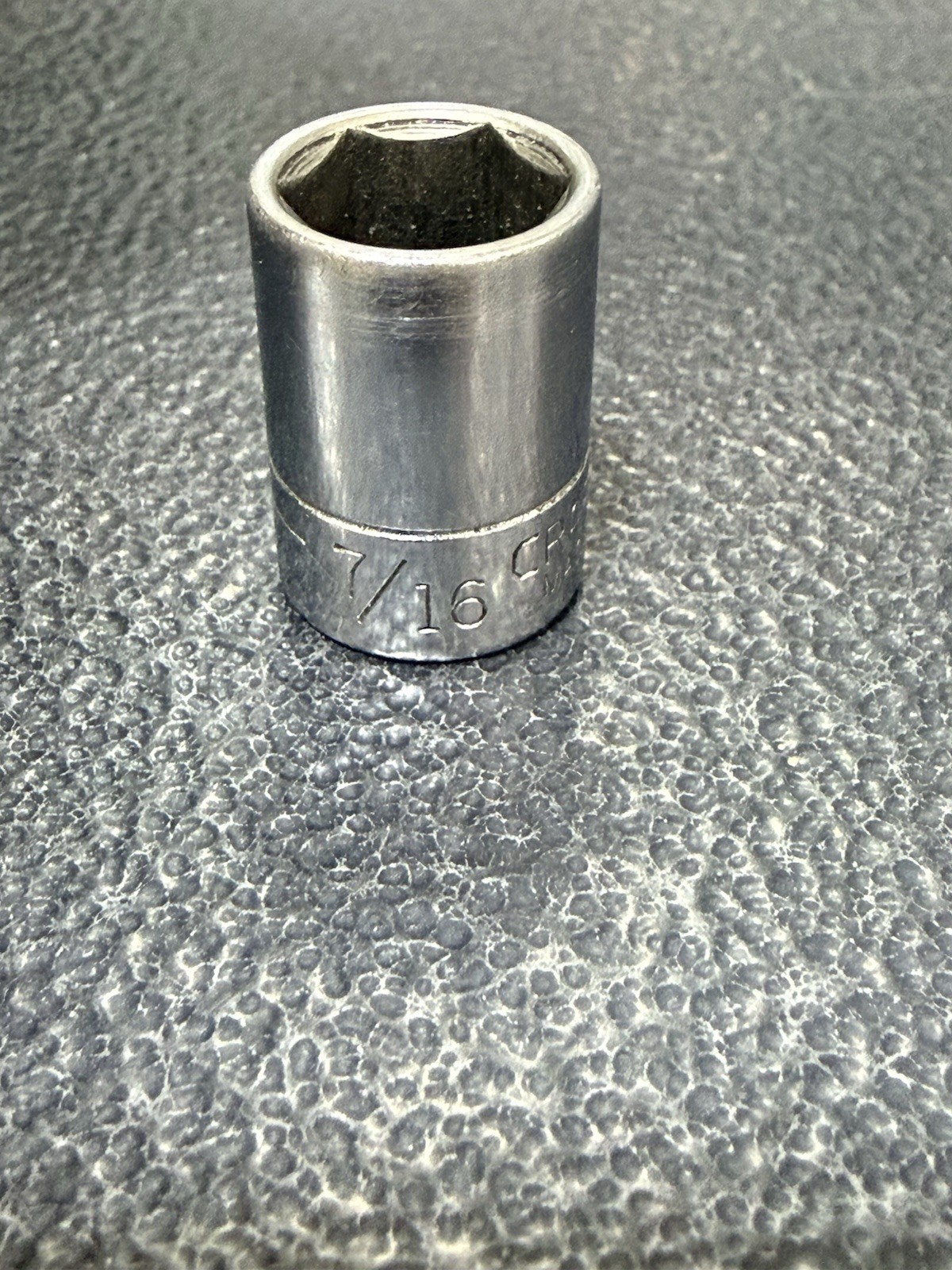 Vtg 7/16″ Craftsman VV-Series Part 43498 1/4″ Drive 6-Point Socket USA Made