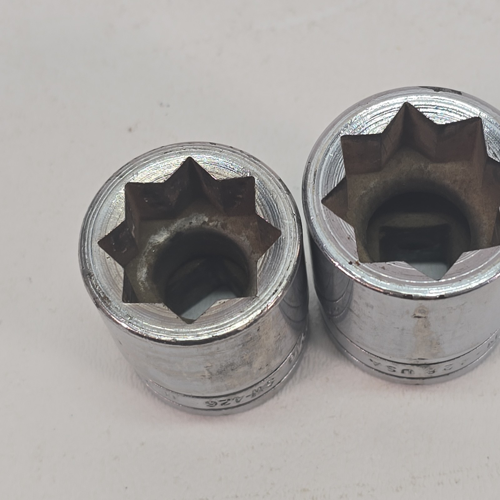 Snap-on 1/2″ Dr 8 Pt SAE Double Square Socket Set 13/16″ SW-428 & 7/8″ SW-426
