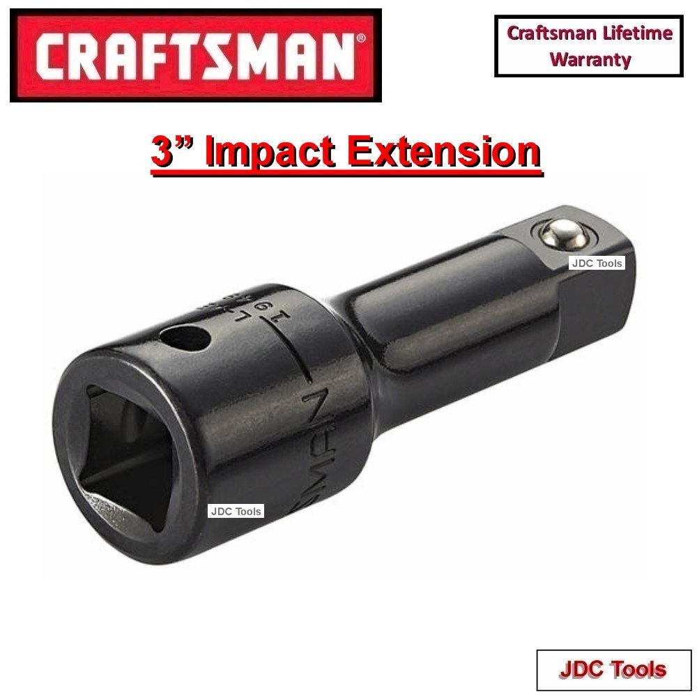 Craftsman 1/2″ Drive 3 pc Impact Extension Set – 10 inch 6 inch 3 inch