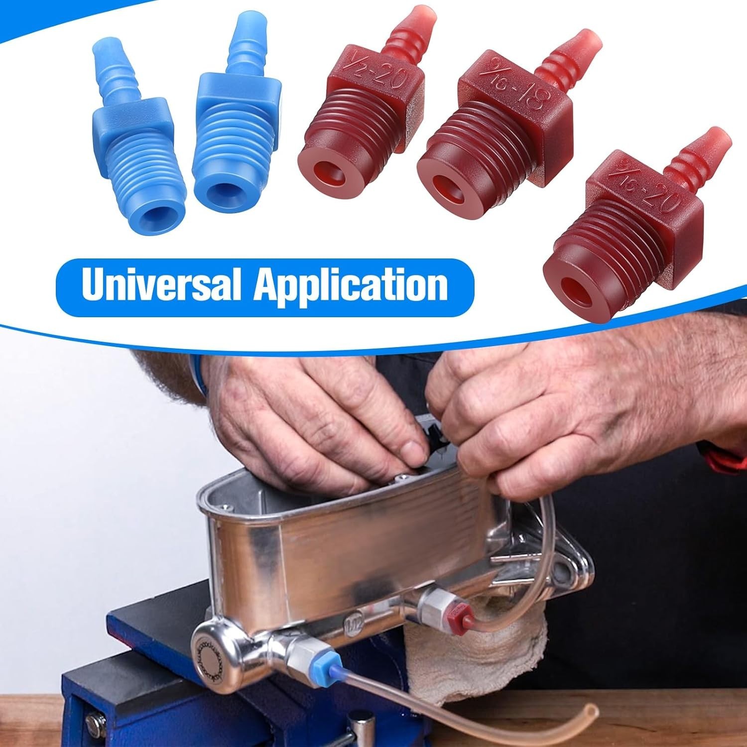 Master Cylinder Bleeder Kit – Complete Universal Fit with Clear Hose & PTFE Tape