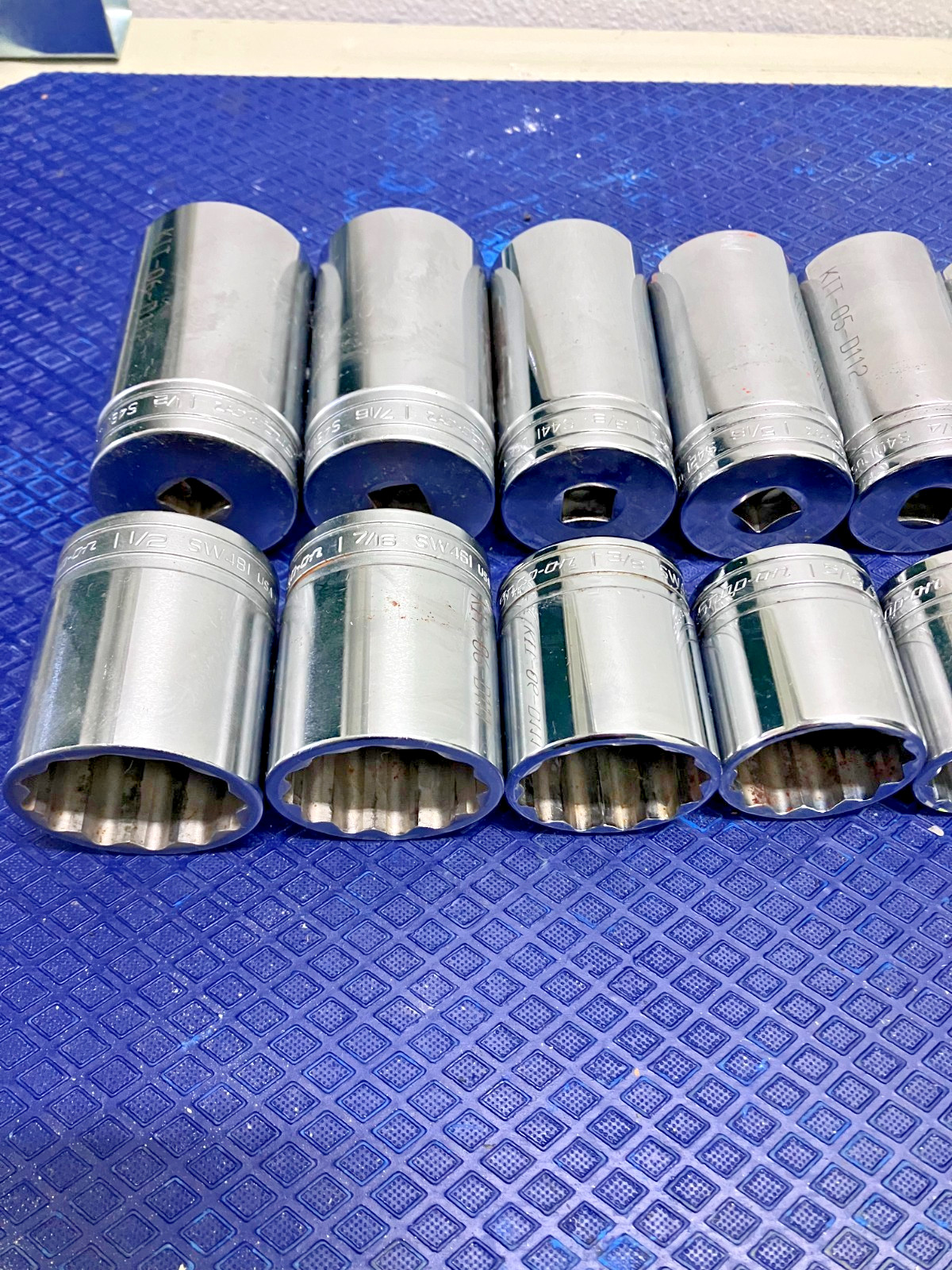 Used Snap On 338TSWYAFR 38pc 1/2″ Drive 12pt SAE Master Socket Set 3/8 to 1-1/2