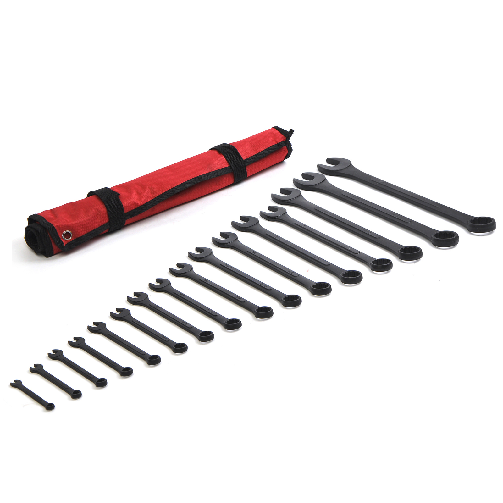 16pcs Combination Wrench Set SAE 1/4″ to 1-1/4″ with Roll Up Pouch Raised Panel