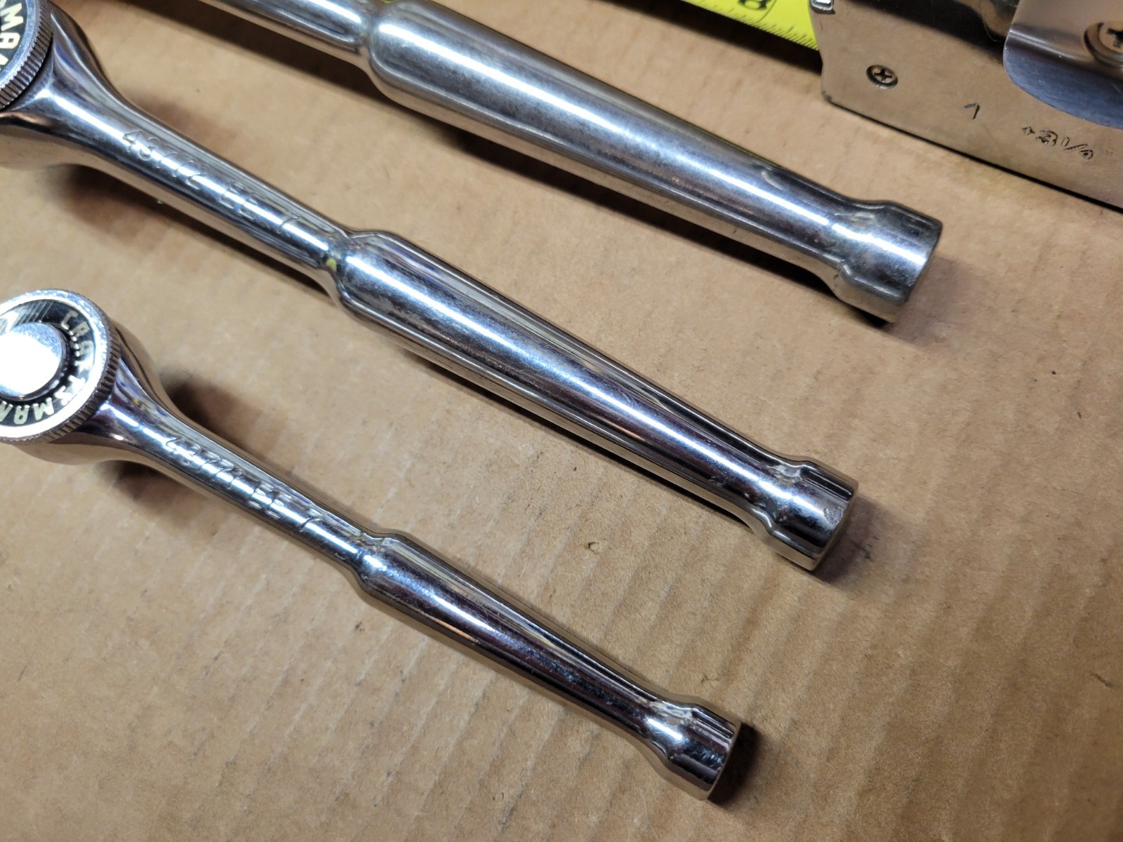 Craftsman USA 3-Piece Gold Label EE Series Thumbwheel Quick-Release Ratchet Set
