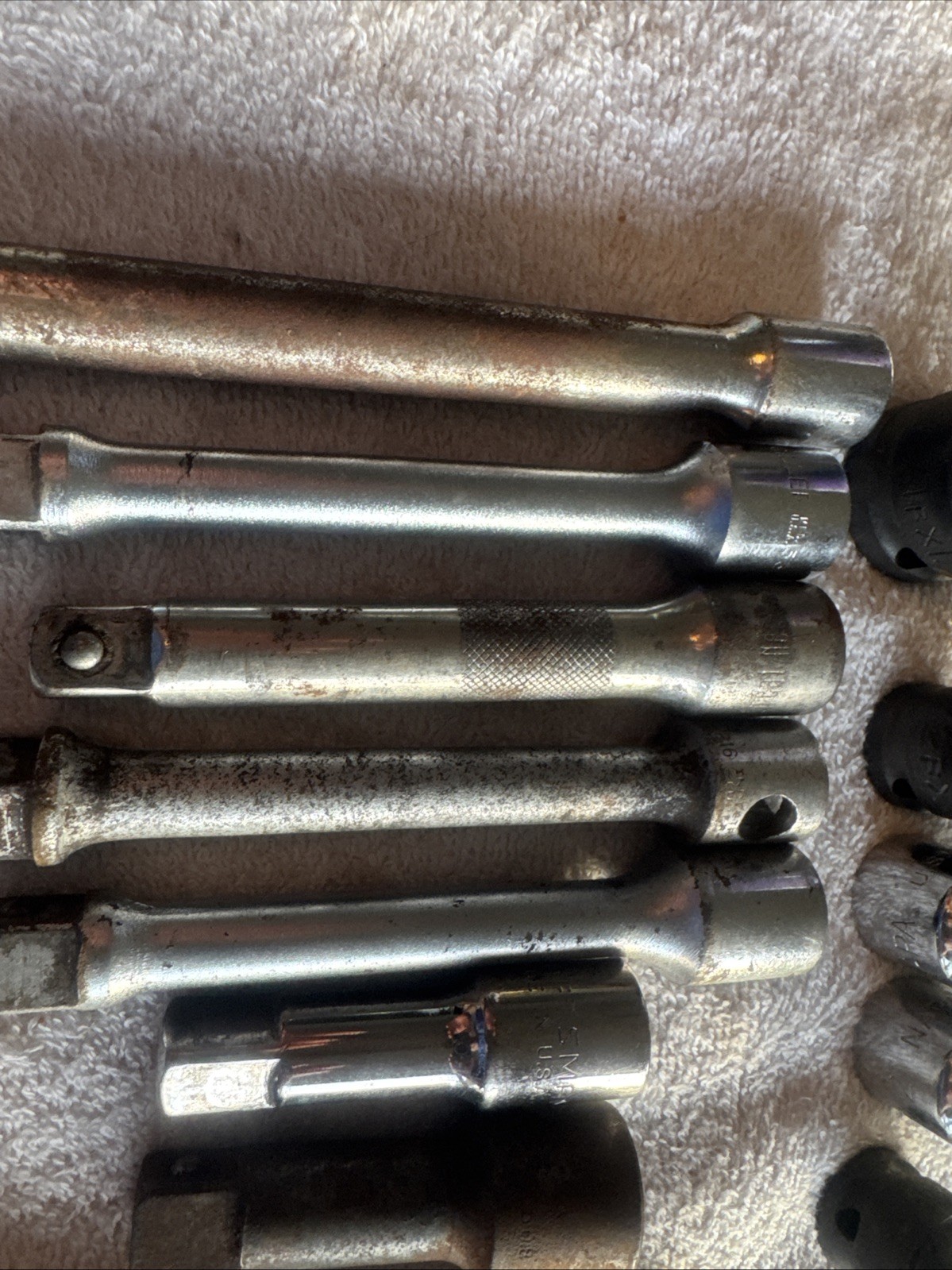 17 Piece Assorted Extensions Adapters And Swivels Craftsman Napa &Unbranded