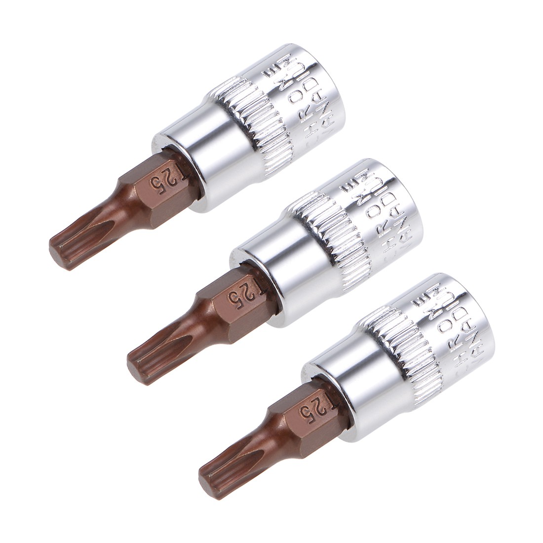 3pcs 1/4″ Drive x T25 Torx Bit Socket S2 Steel Bits CR-V Sockets 38mm Length