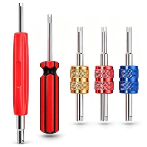 Valve Core Removal Tool Kit Schrader 5 Piece Single Dual Head Tire Stem AC
