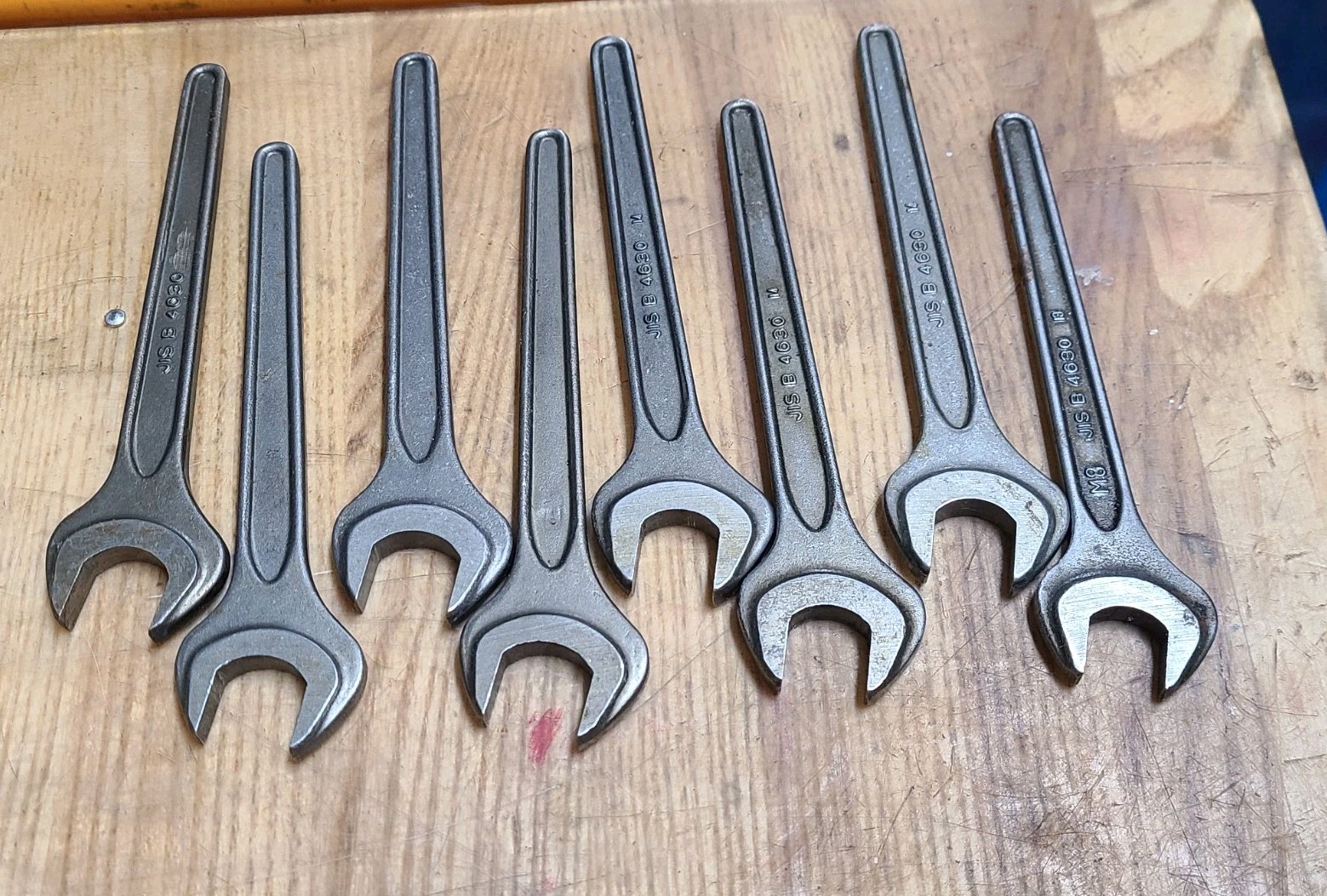 Netsuren Japan Wrench Spanner Lot of 8 Metric 13 14 16 mm Vintage Jis B 4630 NOS
