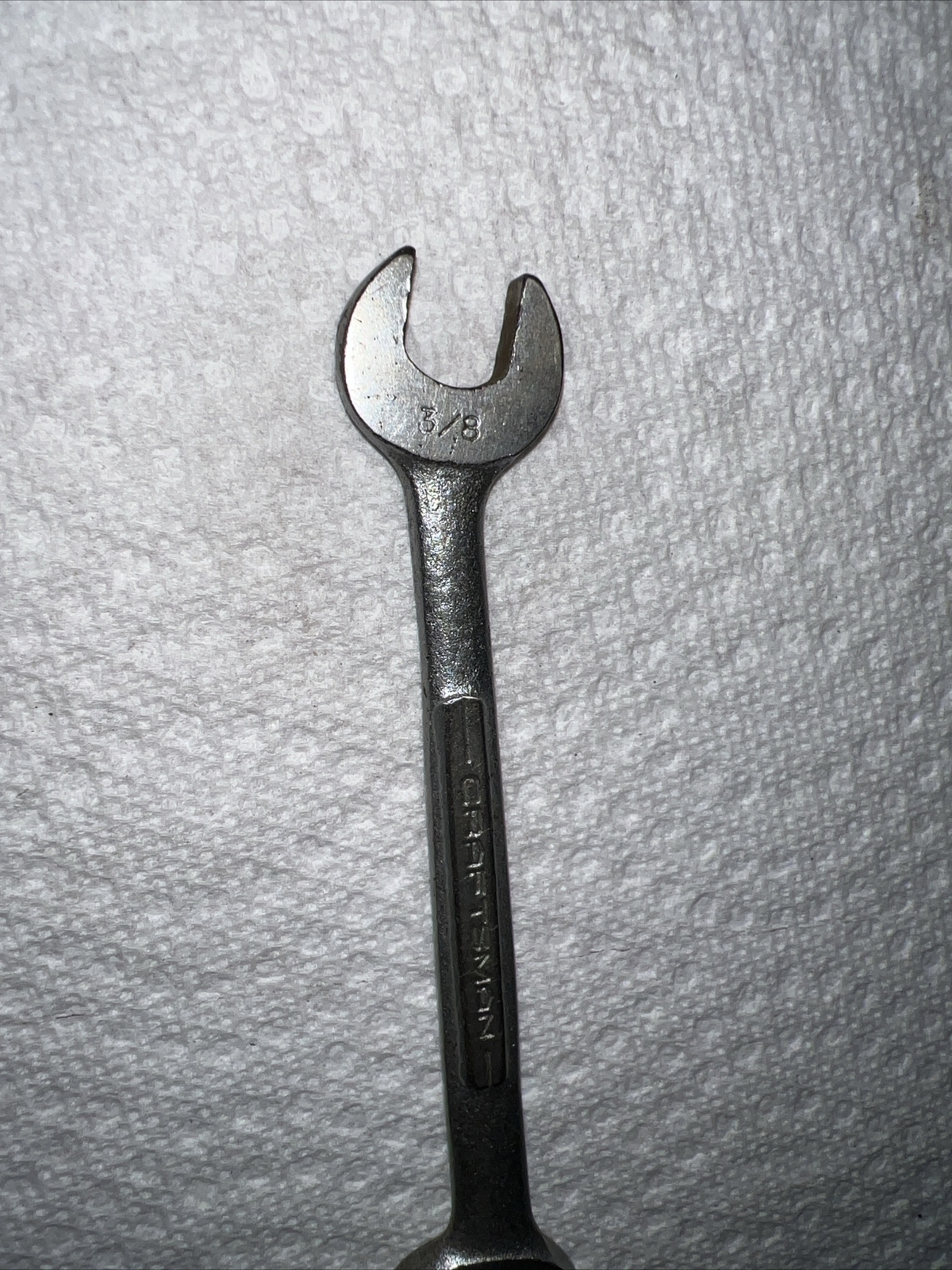 Vintage Craftsman Forged in USA V Series Open End Wrench Nickel 3/8″ 7/16″