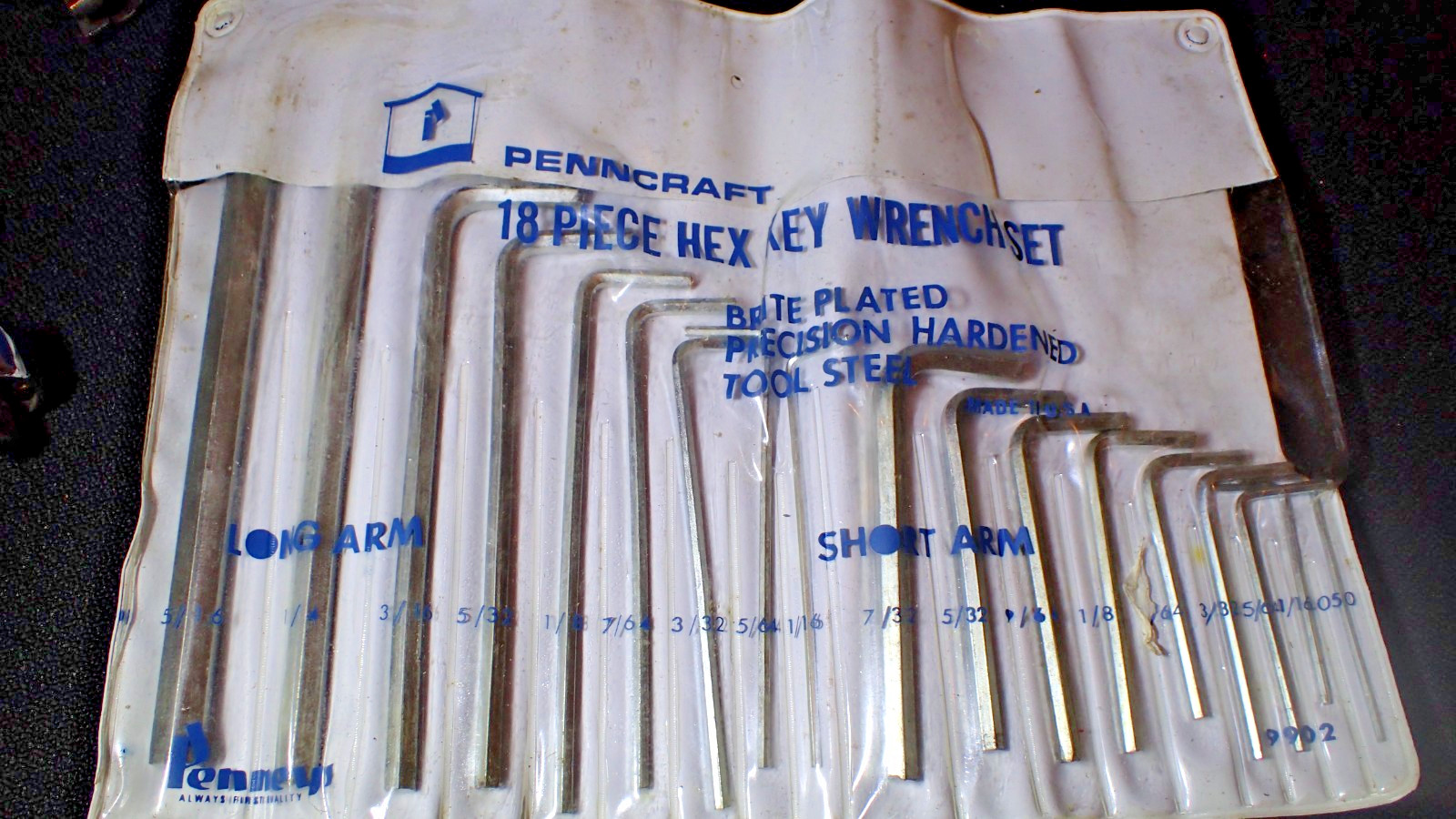 PENNCRAFT 1/4 3/8 1/2 Drive Sockets Ratchets Wrenches Toolbox Allen USA Vintage