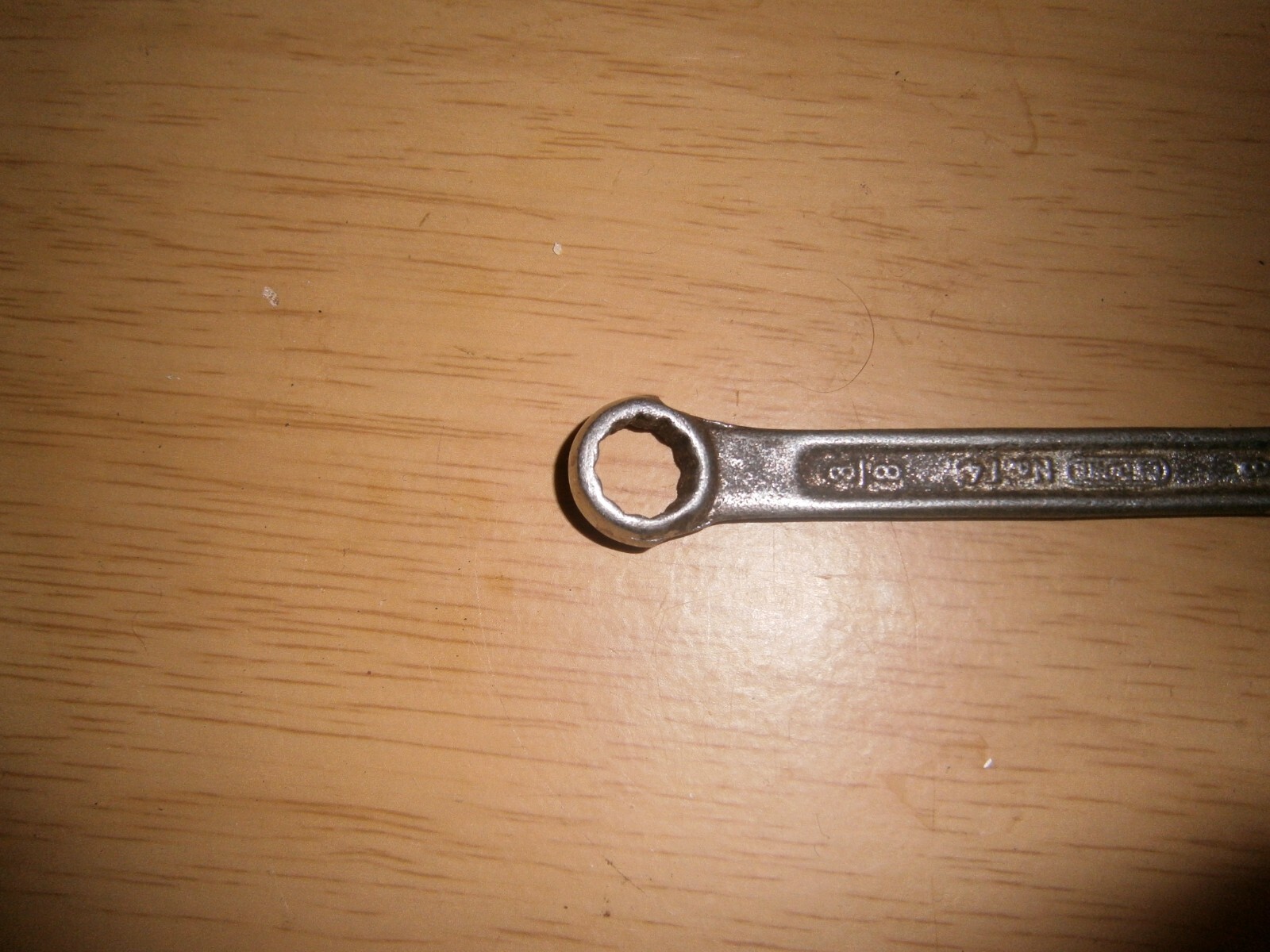 Vintage silver tone spanner. 8/8 & 3/8 ends (E6b)