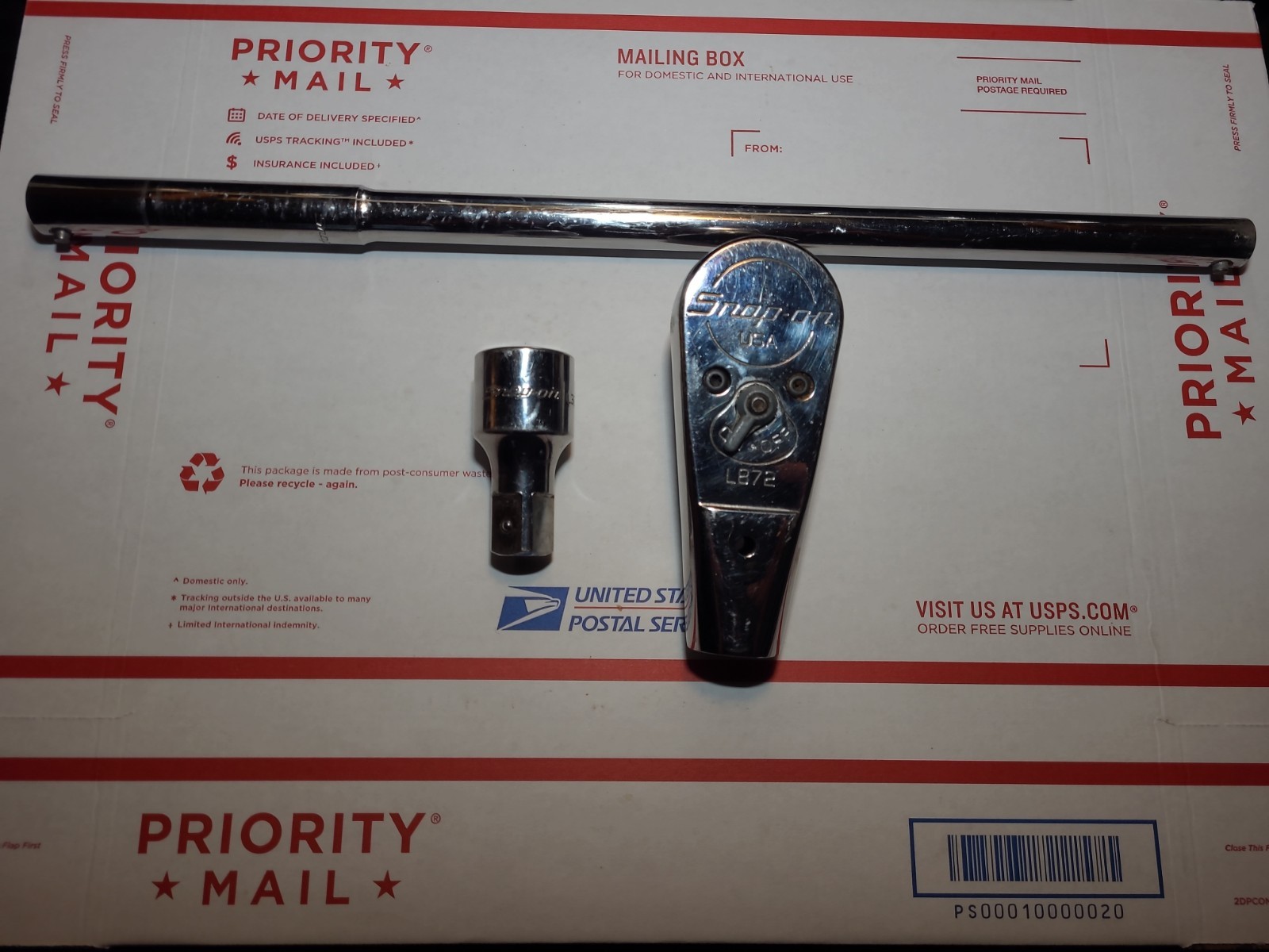 Snap On 3/4” Ratchet L872 Head,L872H Handle,L32 Extension