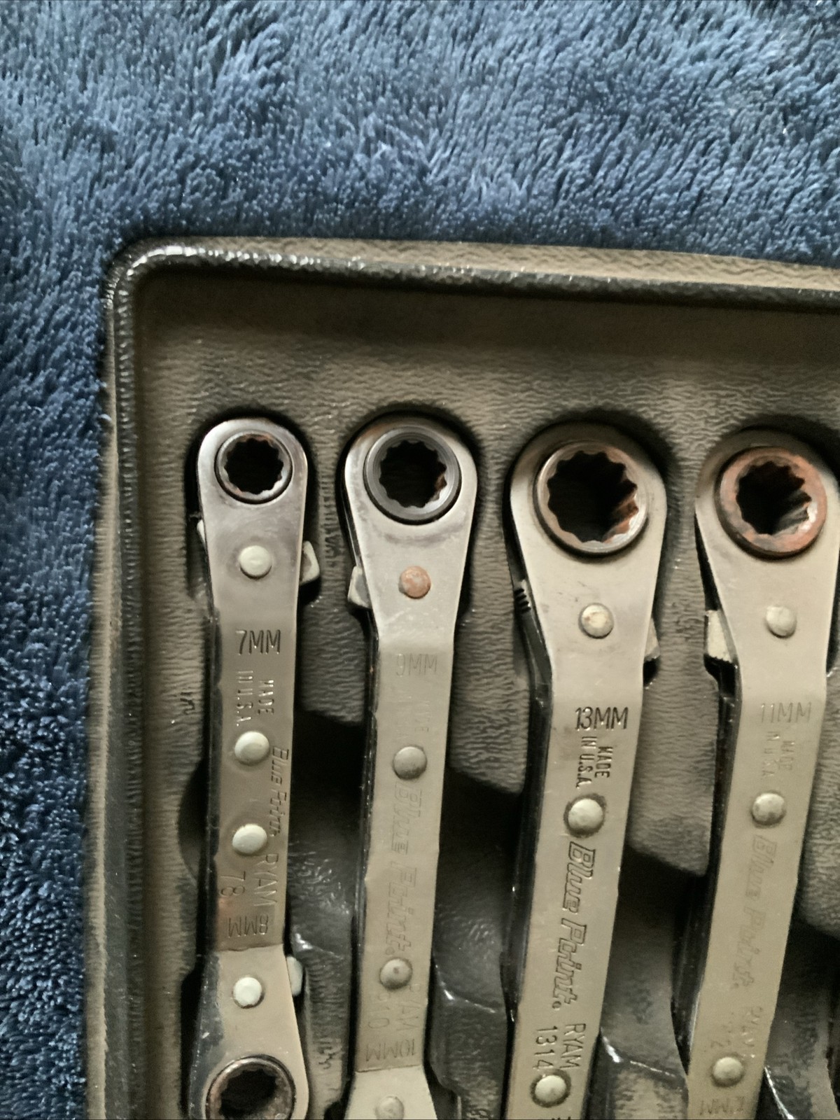 Blue Point 5pc 25 Degree Offset Ratcheting Wrench Set, Ryam….metric….