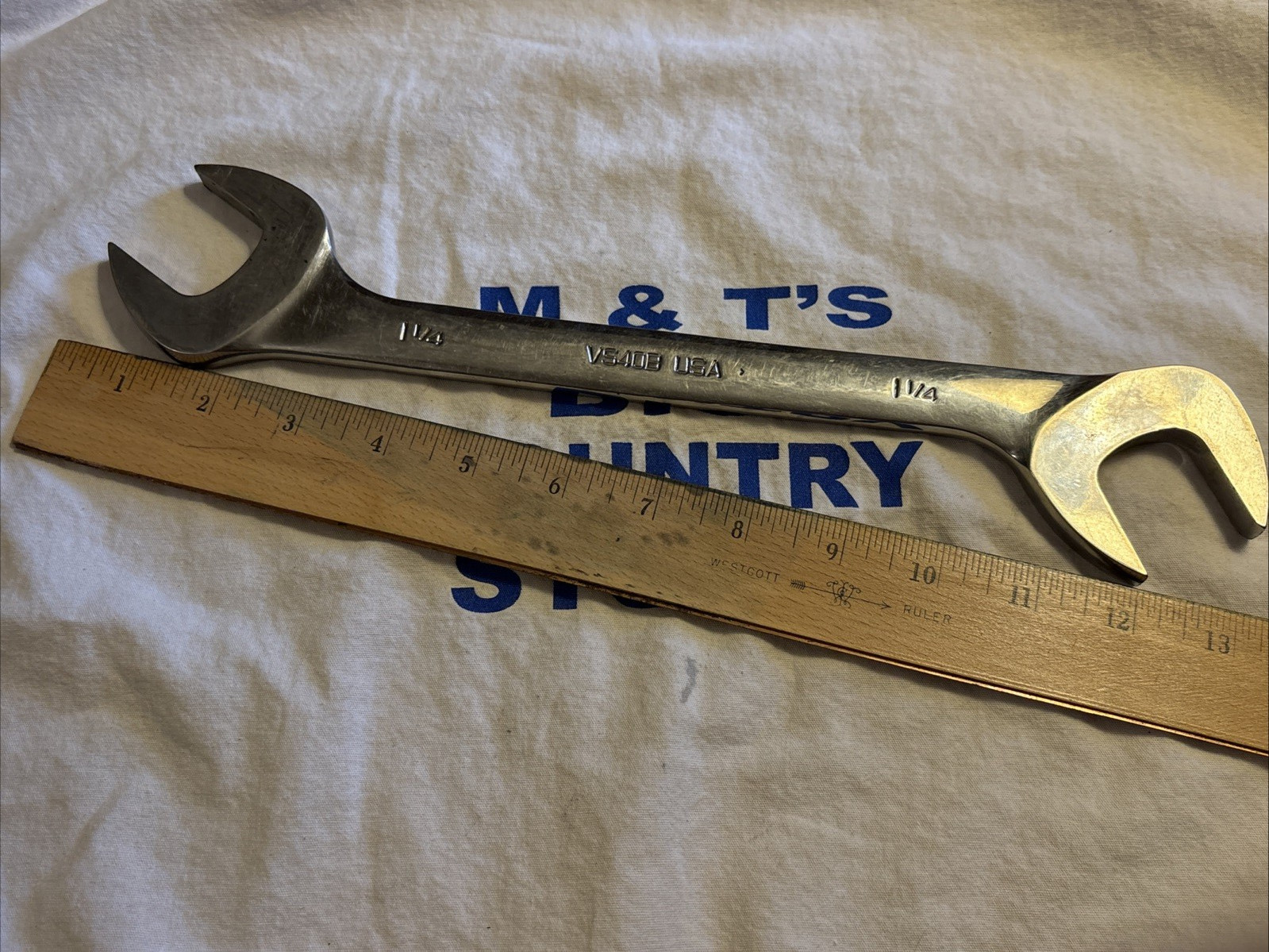 2001 Snap-on USA 1-1/4″ SAE Chrome Four-Way Open-End Angle Head Wrench VS40B