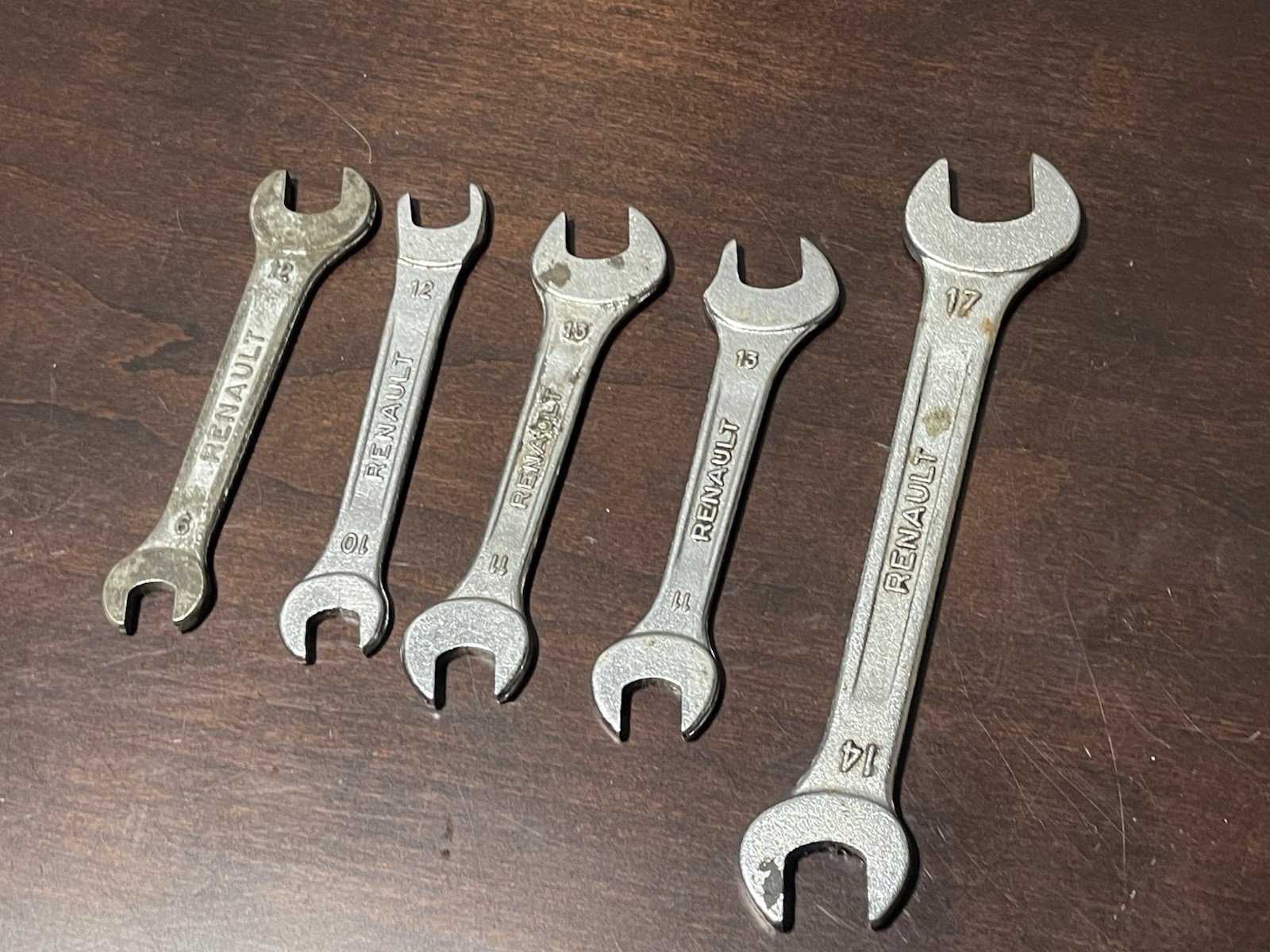 Renault Metric Wrench Lot (17 – 14, 13 – 11, 12 – 10, 12-9)Made in France 1970’s