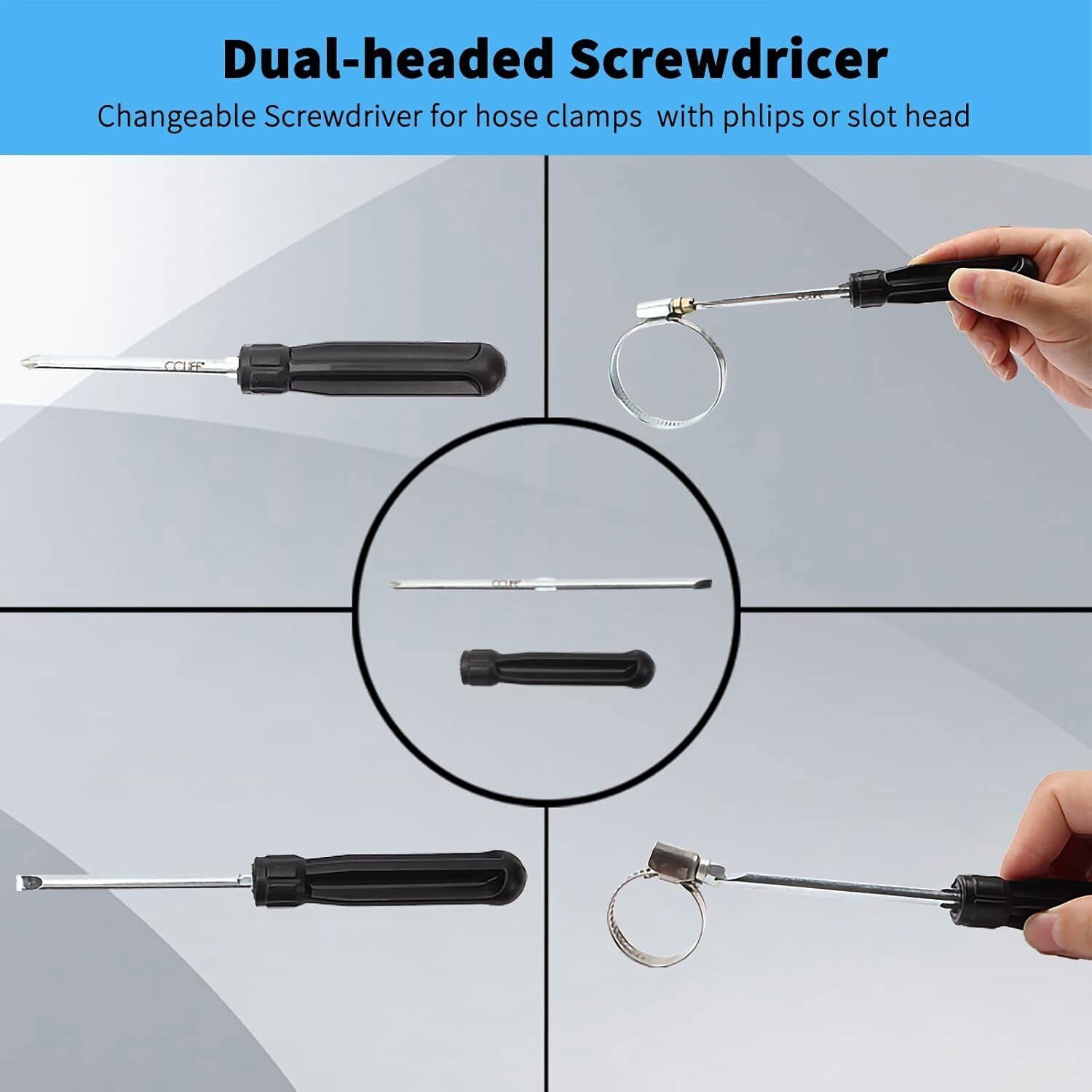 10Pc Hose Clamp Clip Remover Pliers Wire Long Reach Kit Fuel Oil Water Hose Tool