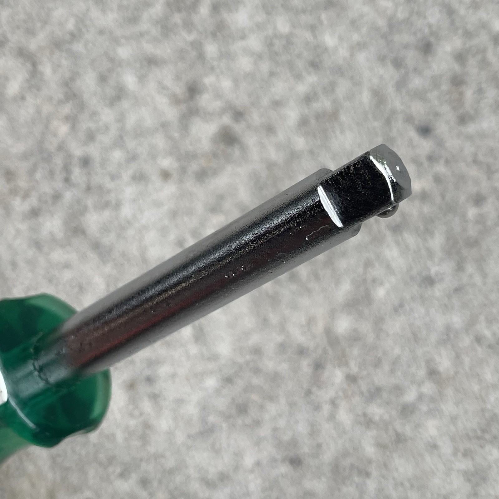 Vtg SK Tools 1/4″ Drive Green & White Spinner Acetate Handle Driver #40954