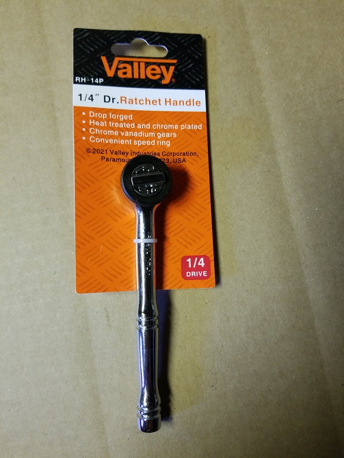 Valley Tools 1/4″ Dr. Ratchet Handle With Convenient Speed Ring RH-14P