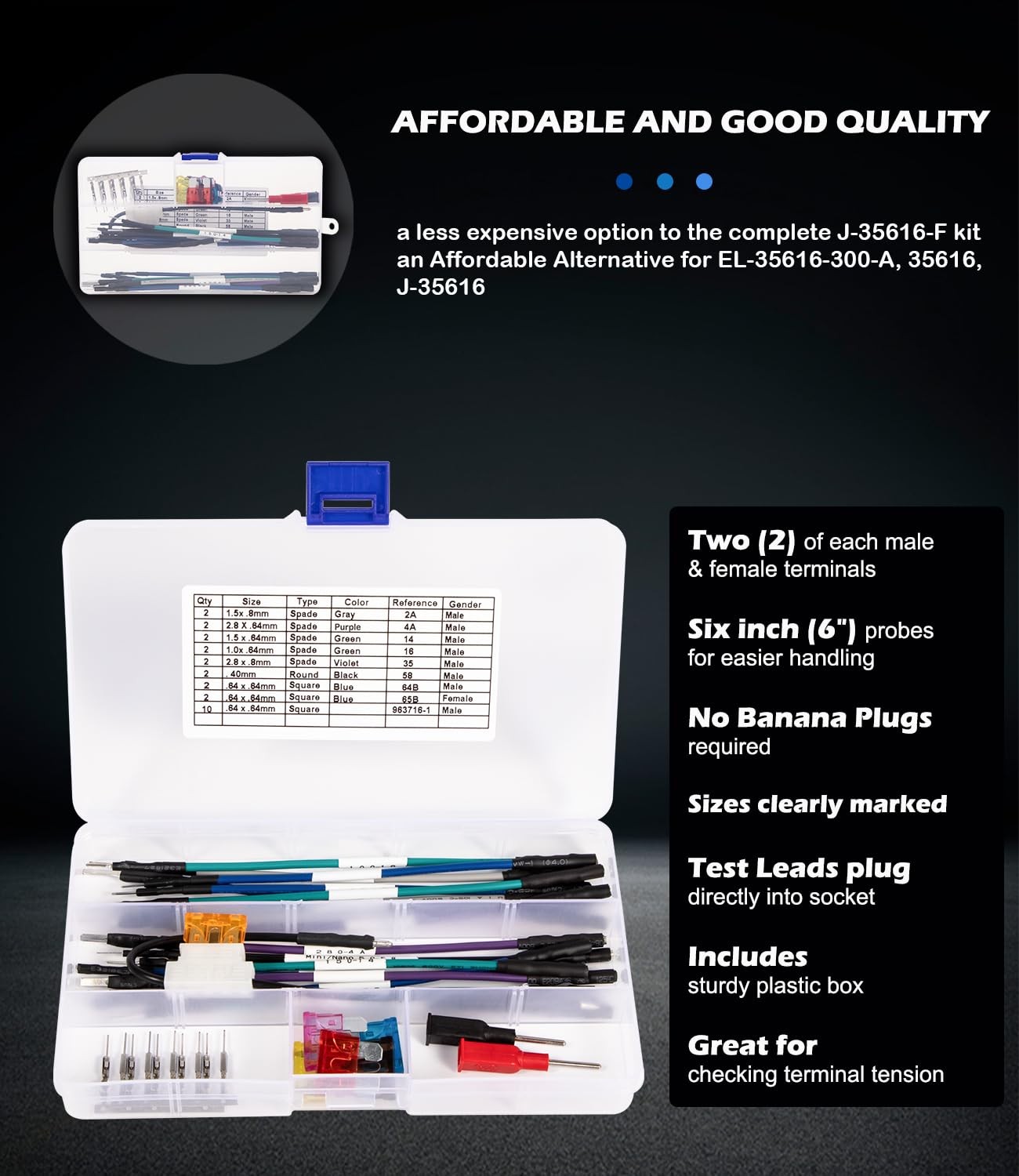 TP-300-A Terminal Test Probes Kit For GM Vehicles Alt to EL-35616-300-A J-35616