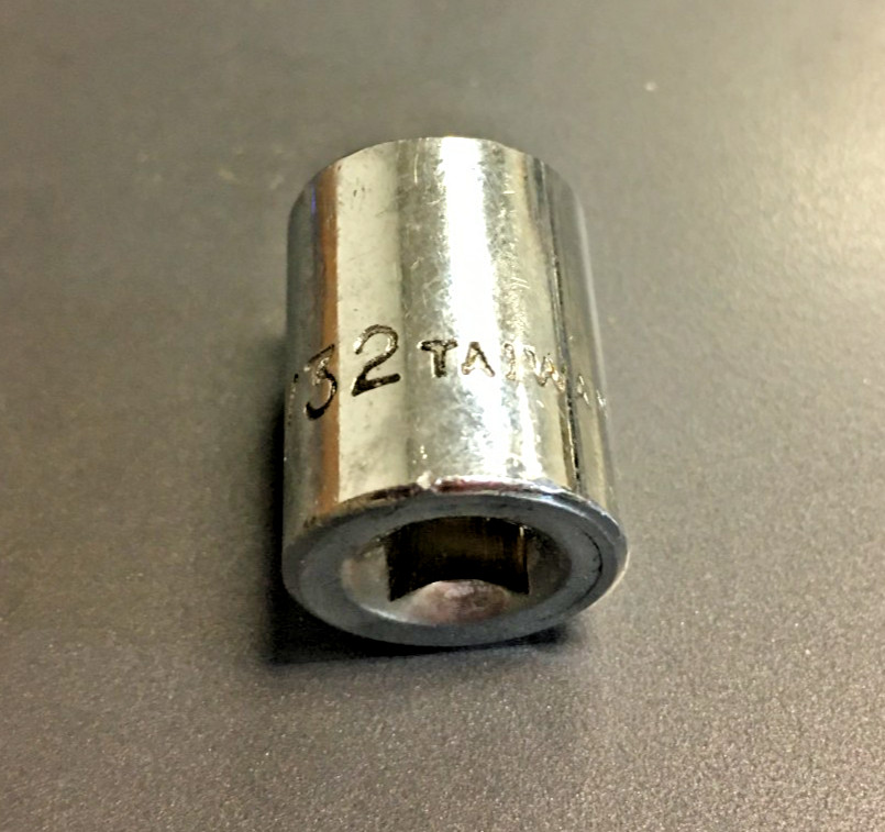 15/32″ SOCKET, 6 POINT, 1/4 DRIVE, CHROME FINISH, TAIWAN