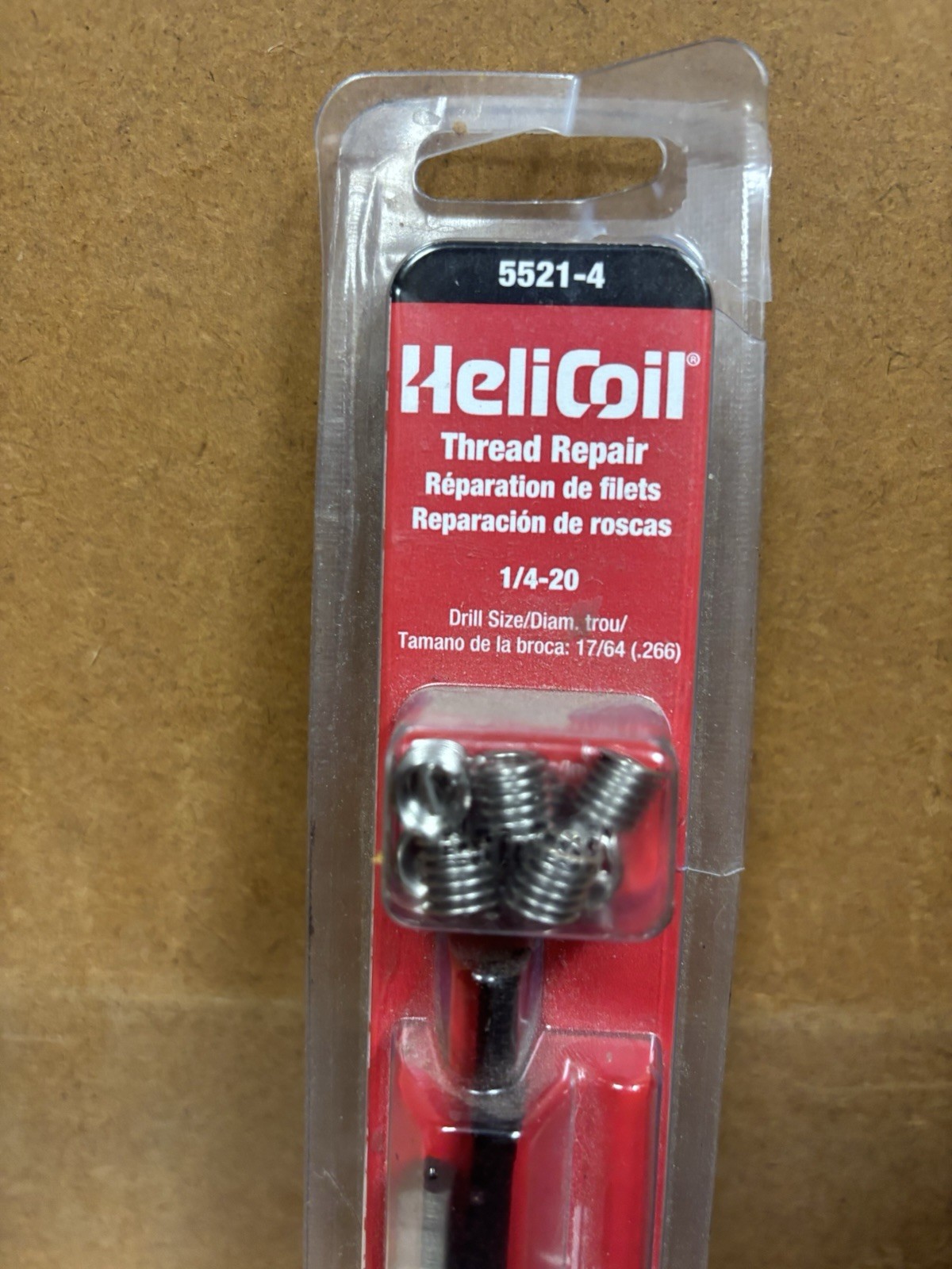 NEW Old stock STANLEY Helicoil 5521-4 Repair Kit 1/4-20 Restore damaged thread