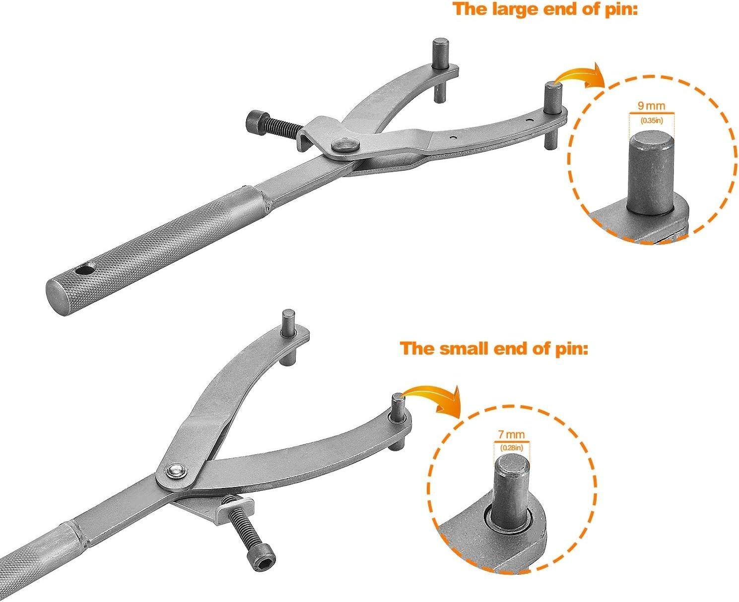 Adjustable Fan Clutch Wrench Holder Tool Universal Flywheel & Sprocket Removal T